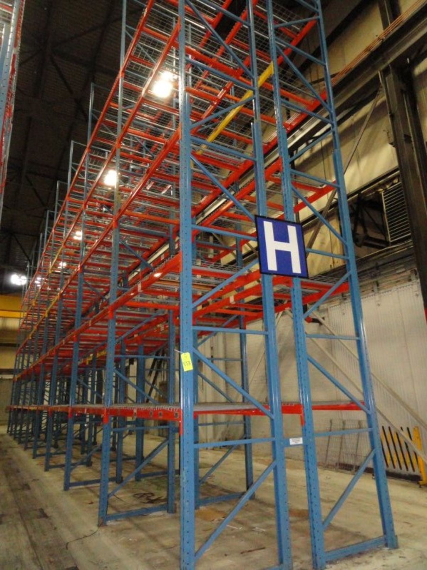 18 sections of pallet racking, 20- 30'x44" uprights, 180- 100" load beams w/wire decking