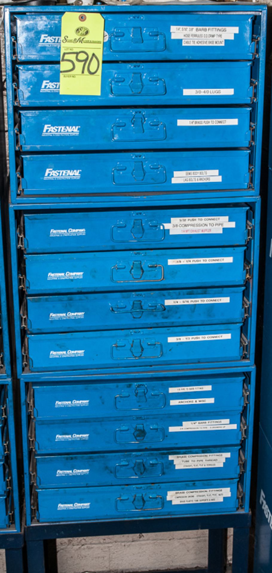 Fastenal 12 drawer small parts cabinet on stand