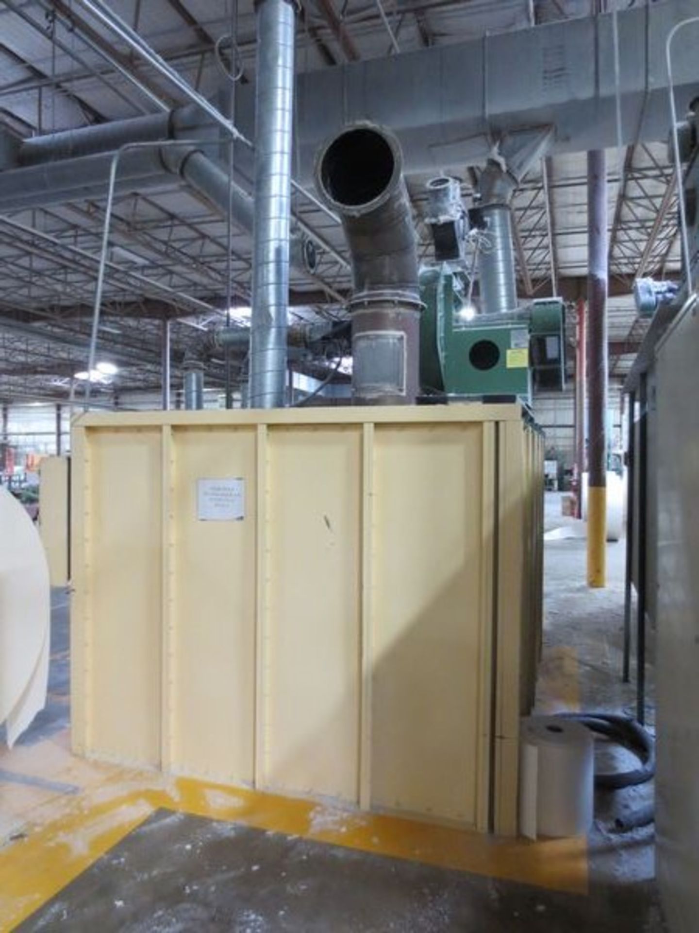 Osprey M/N 5-2-S, S/N 5087, drum type dust collector with 50 HP drive motor and ducting - Image 4 of 4
