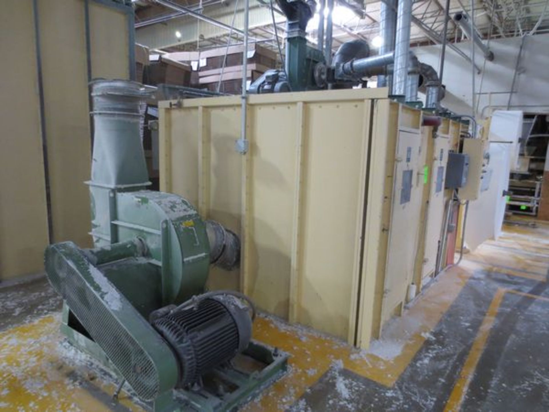 Osprey M/N 5-2-S, S/N 5087, drum type dust collector with 50 HP drive motor and ducting - Image 2 of 4