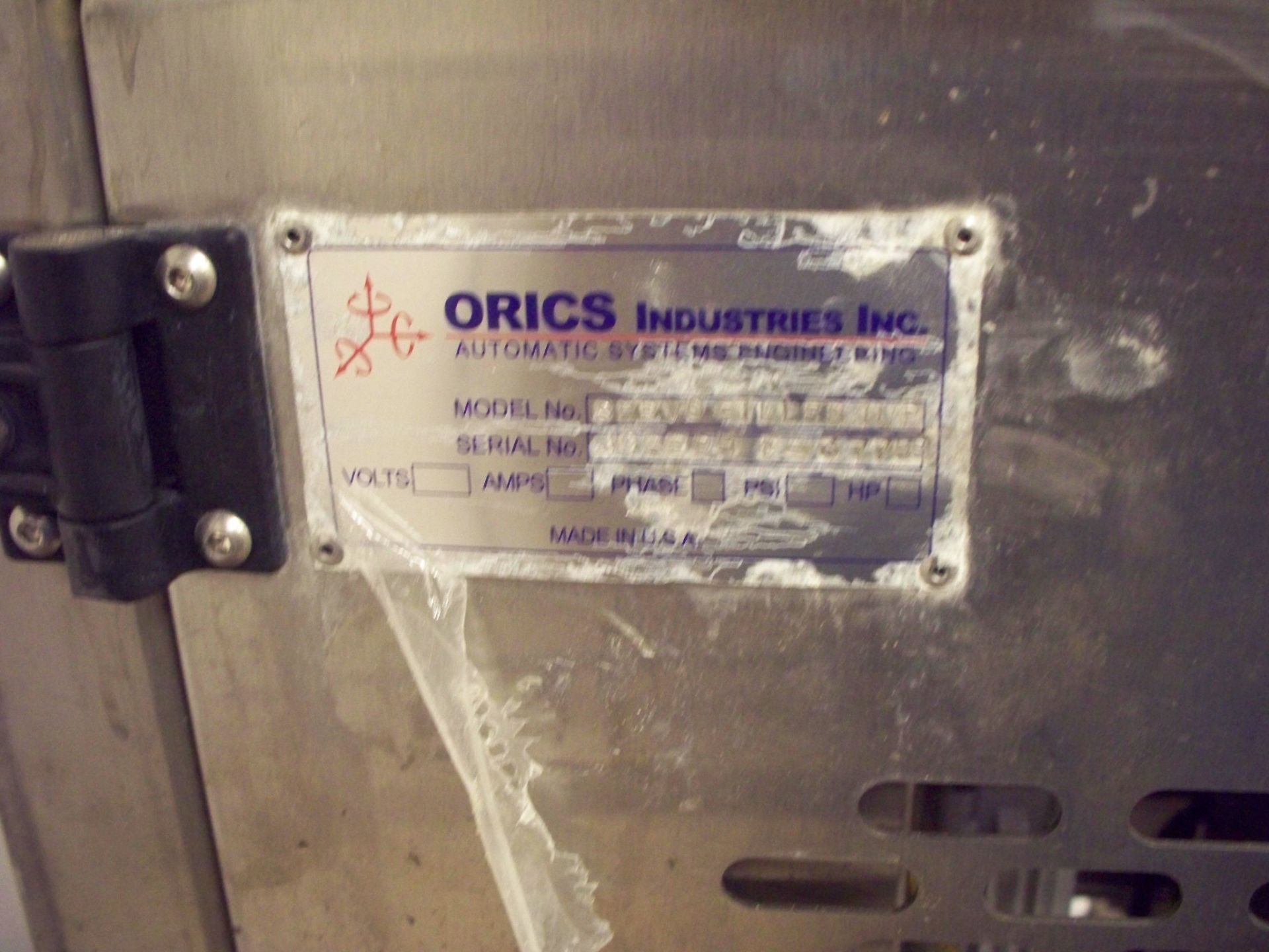 ORICS INDUSTRIES SERVO FILLER 1 UP STAINLESS STEEL FILLER - JOSEPH E-37758 - Image 2 of 4