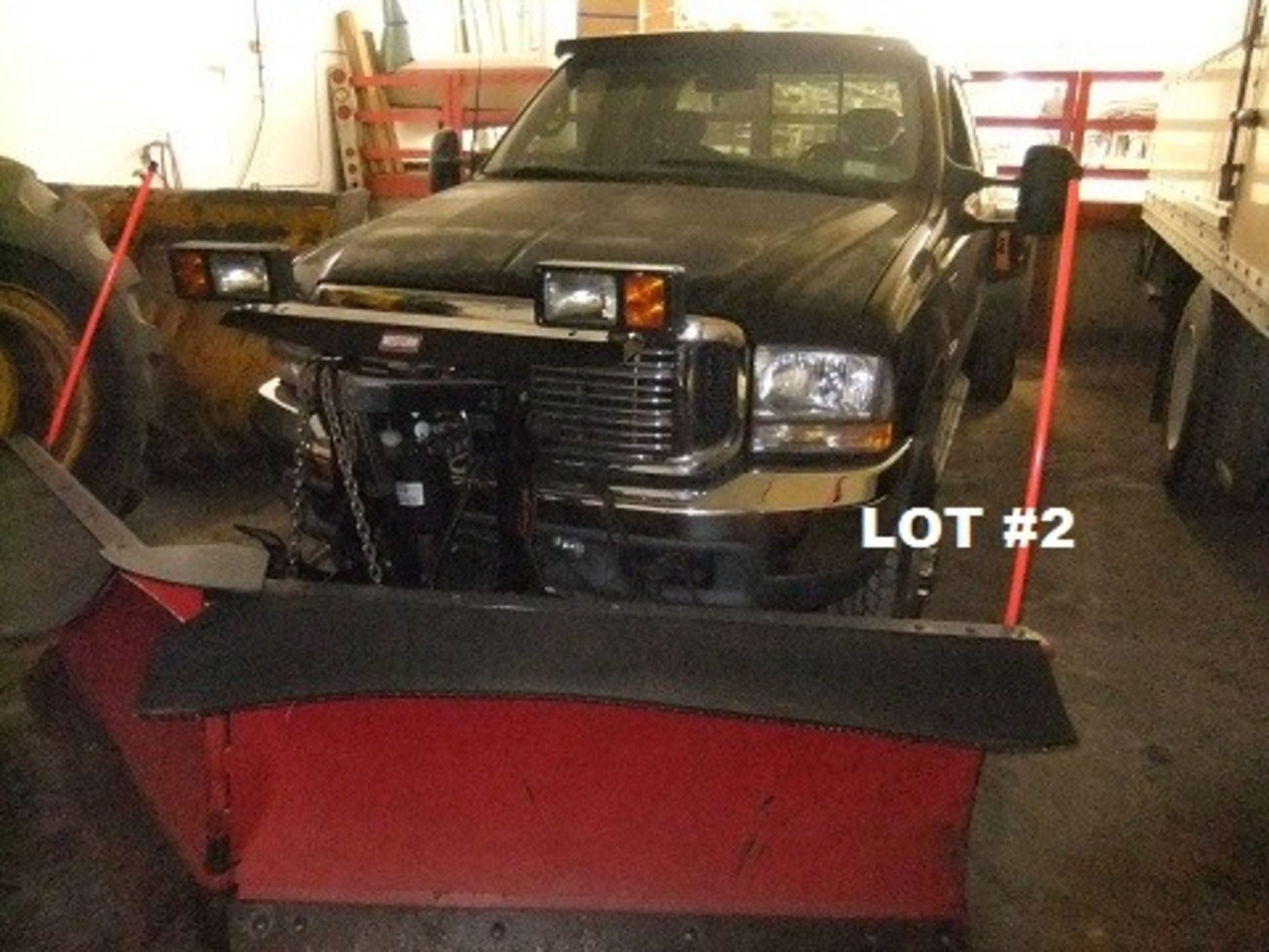 2002 FORD F-350 DIESEL 4WD PICK UP WITH V-PLOW, VIN# 1FTWX33F12EA01834 TMU