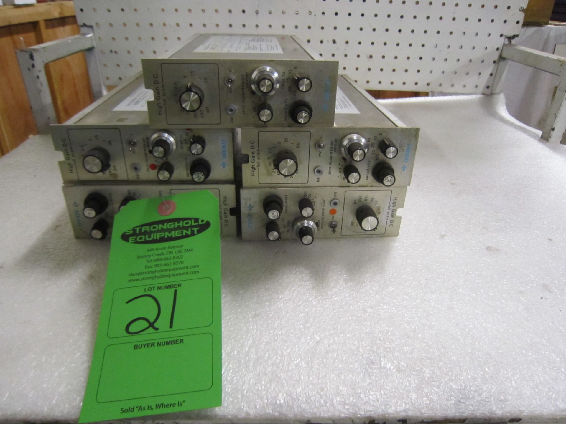 Lot of 5 (5 units) Gould High Gain DC Amplifiers