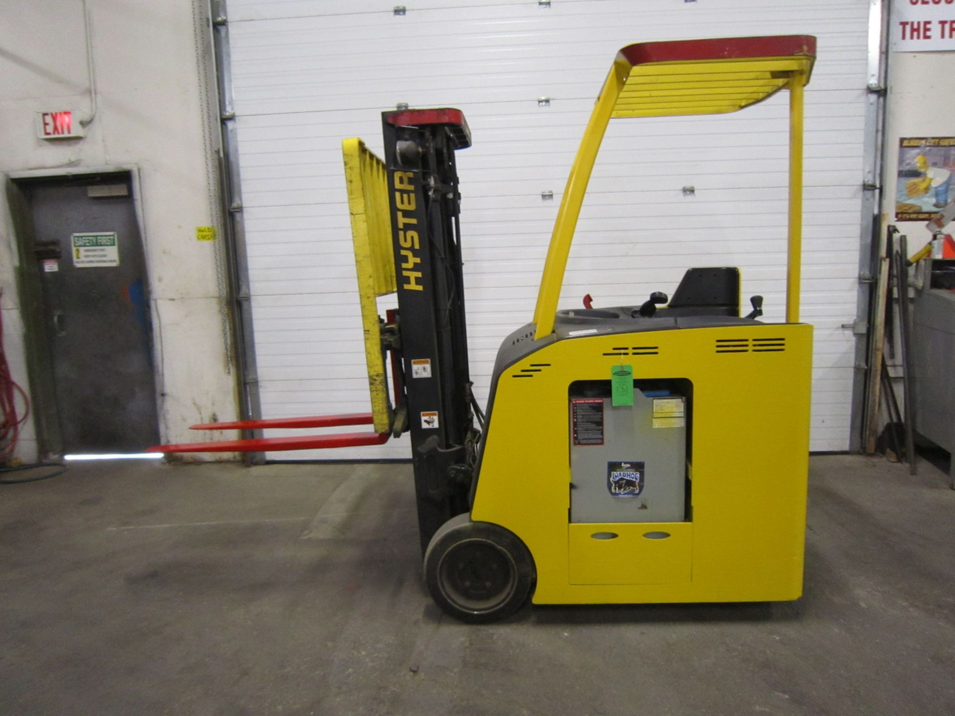 2003 Hyster model E30HSD 3000lbs Capacity Electric Rideon Lift Truck Stand-On Forklift with 3-