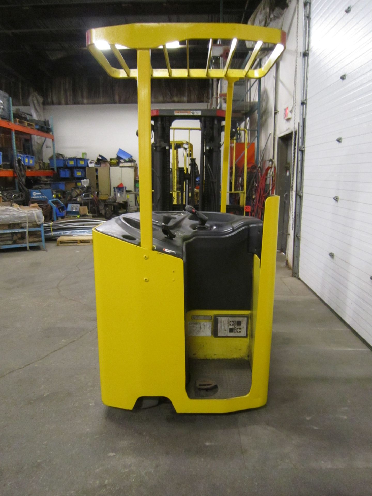 2003 Hyster model E30HSD 3000lbs Capacity Electric Rideon Lift Truck Stand-On Forklift with 3- - Image 2 of 3