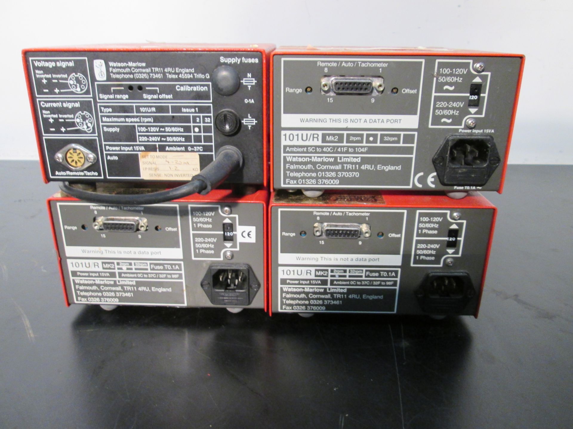 Lot of (4) Watson Marlow 101U/R Peristaltic Pumps - Image 2 of 2