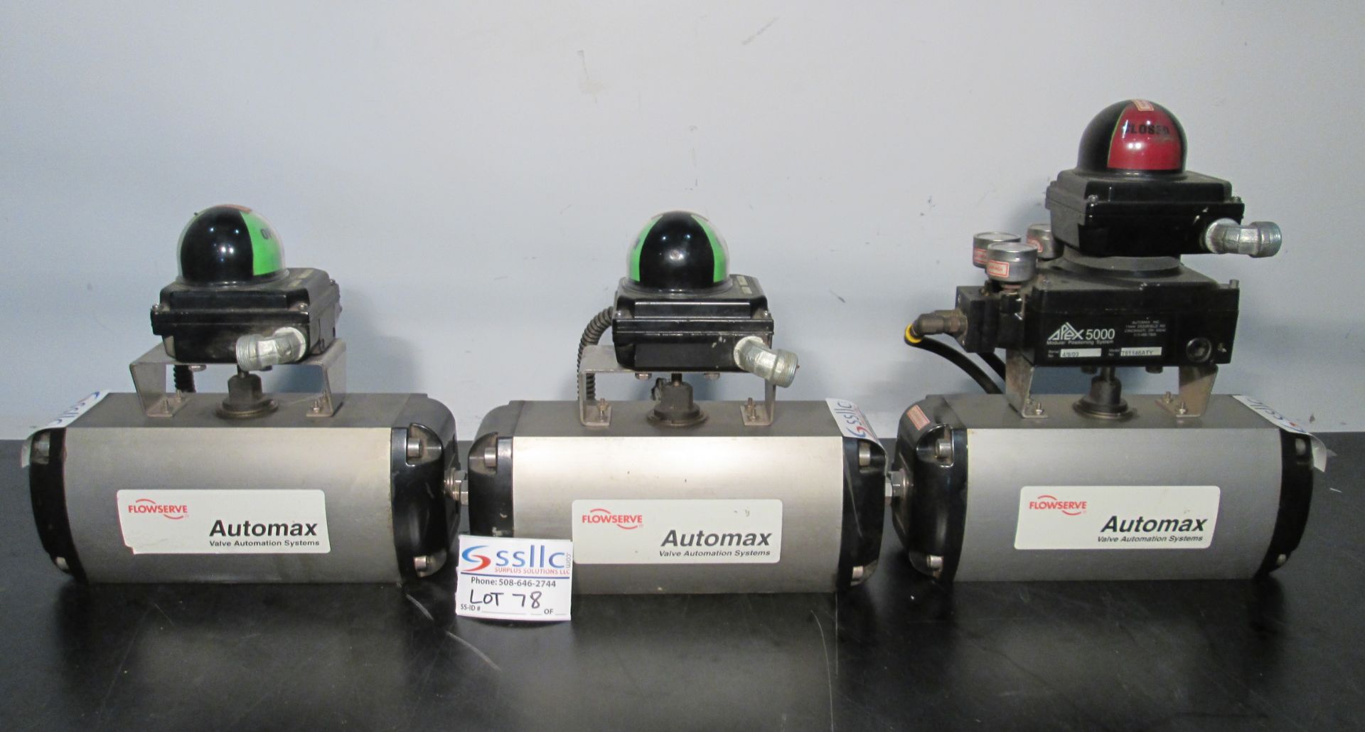 Lot of (3) Flowserve Automax B125S Actuators