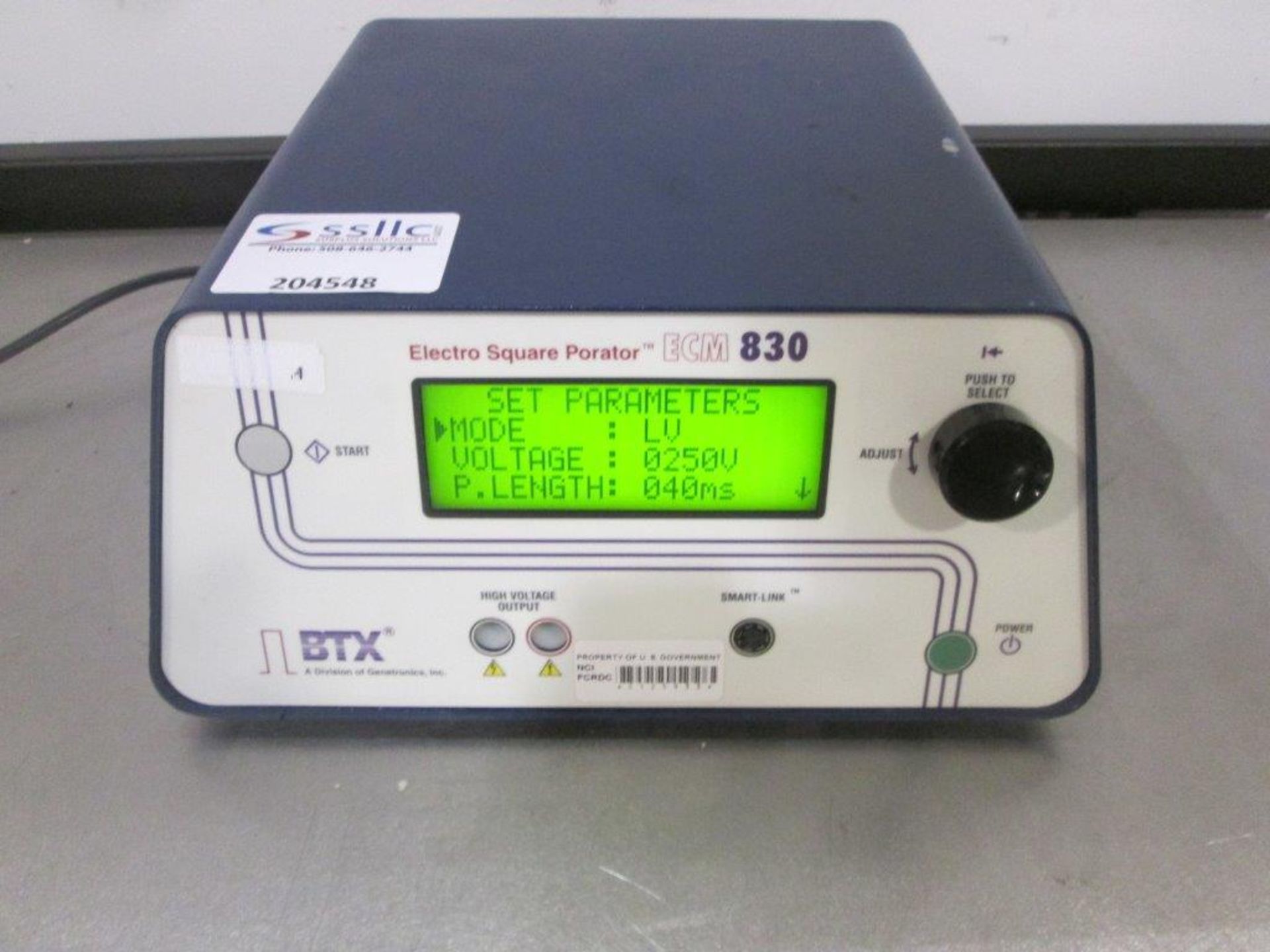 BTX ECM 830 Electro Square Porator