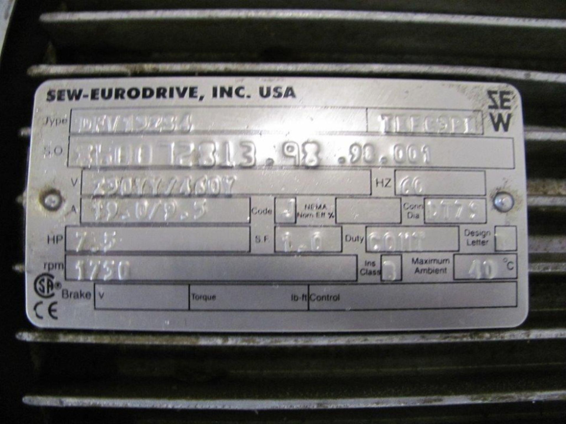 SEW-Eurodrive 7.5 HP DFY132S4 Motor - Image 2 of 2