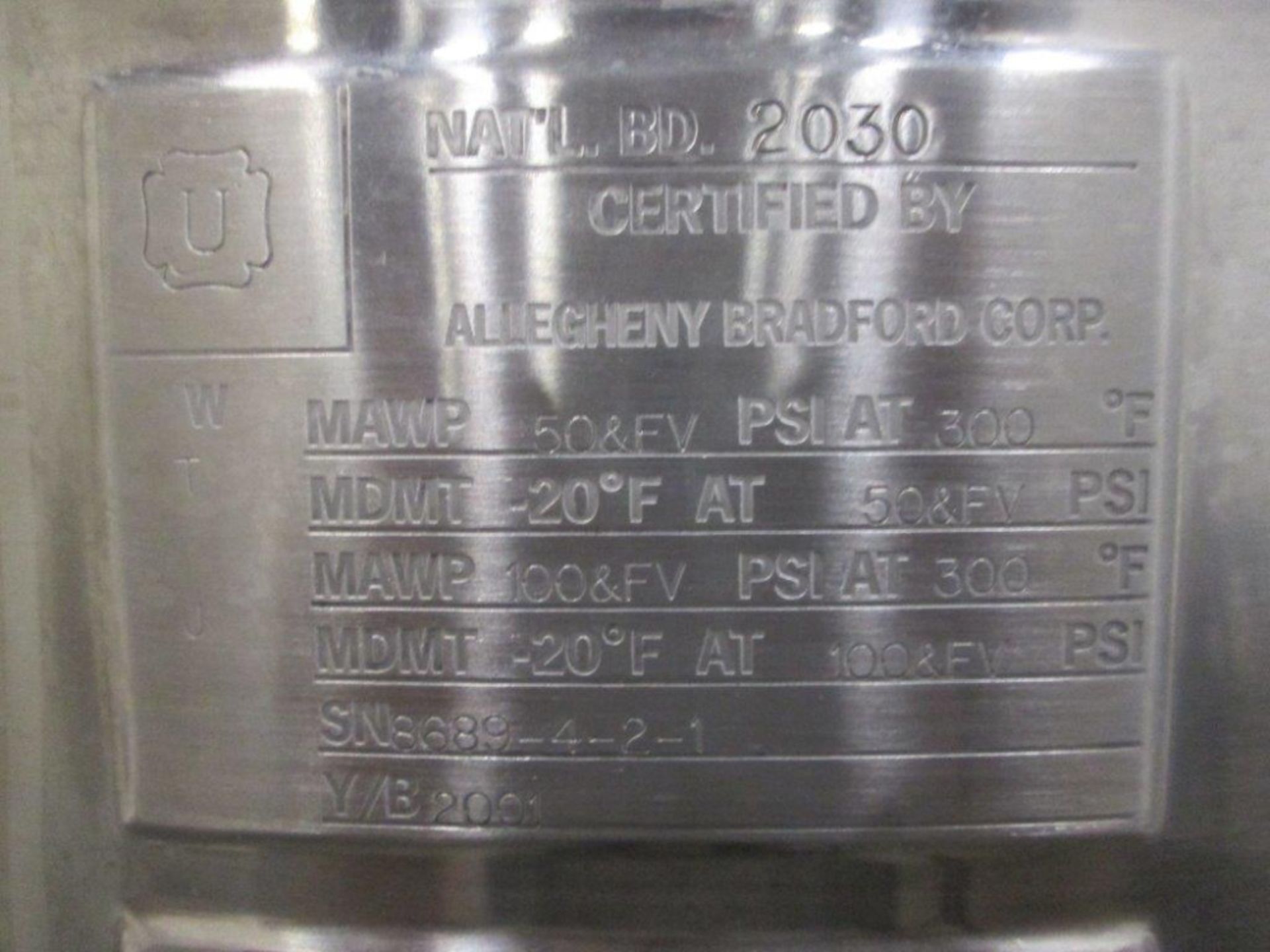 Allegheny Bradford 250L Jacketed Vessel - Image 7 of 7