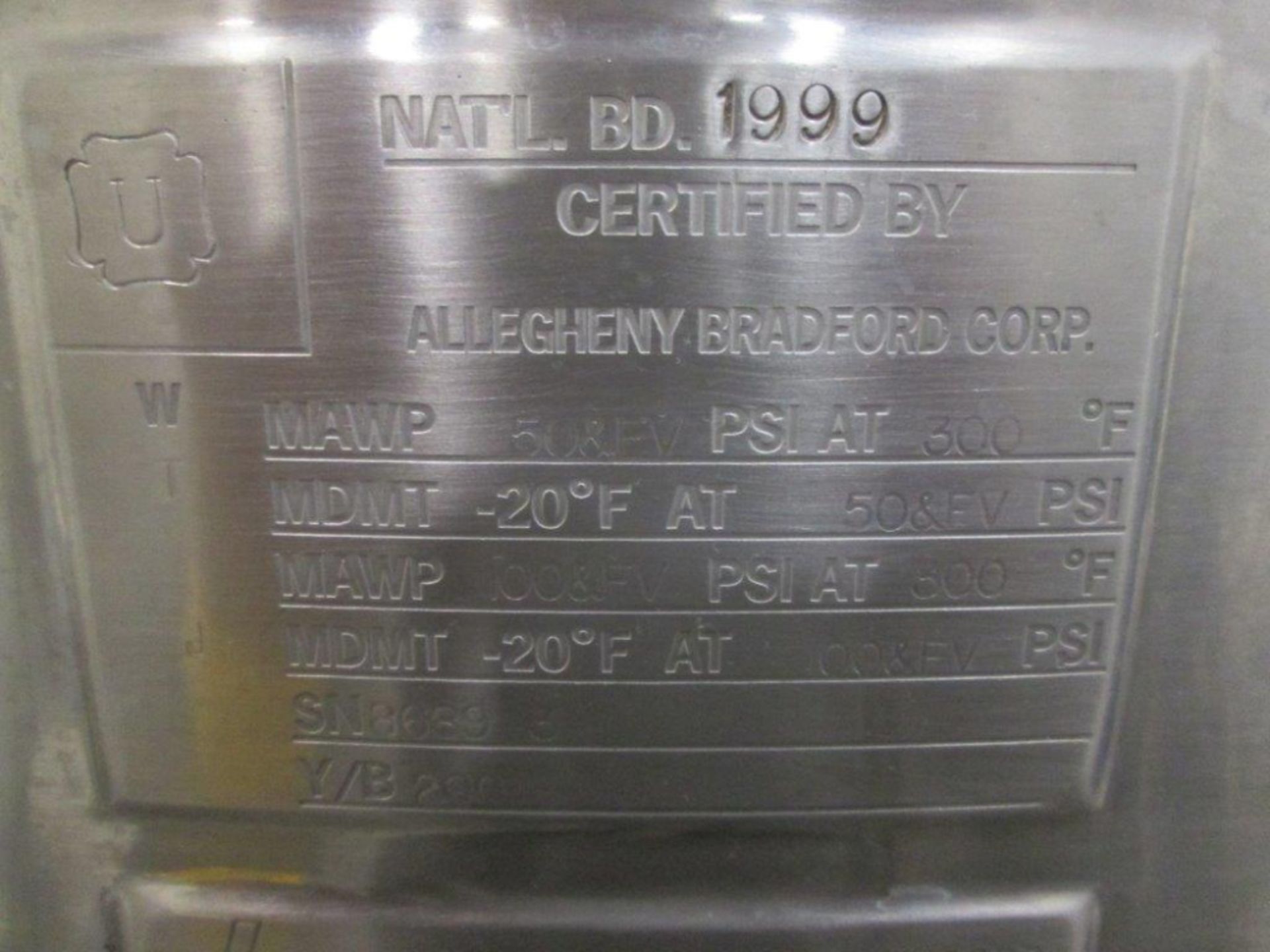 Allegheny Bradford 200L Jacketed Vessel - Image 6 of 6