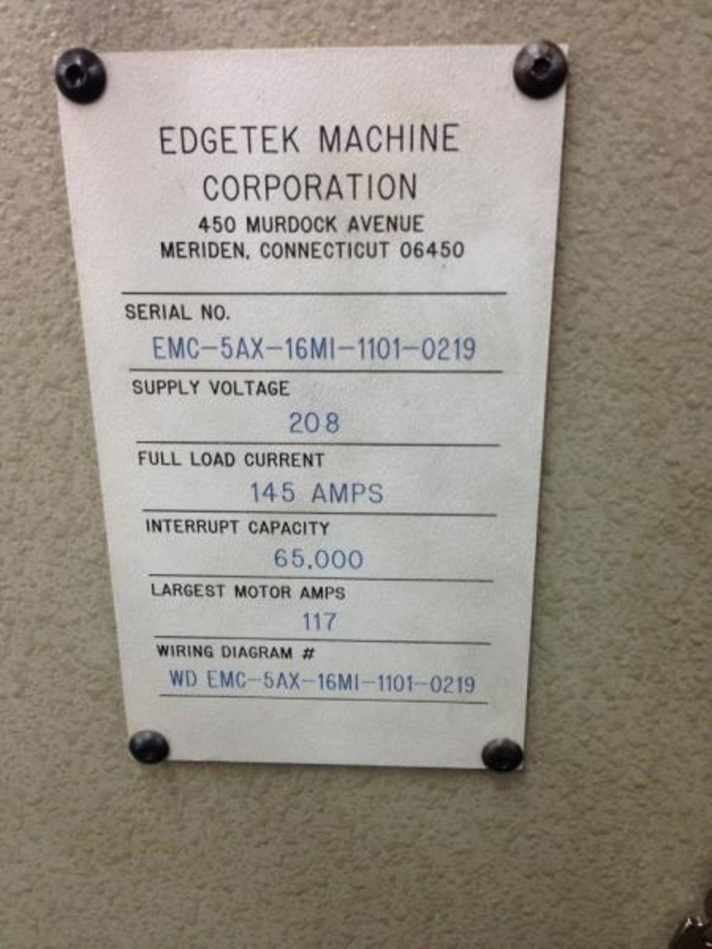 (New 2001) EDGETEK CNC SUPER ABRASIVE CBN GRINDER - Image 3 of 12