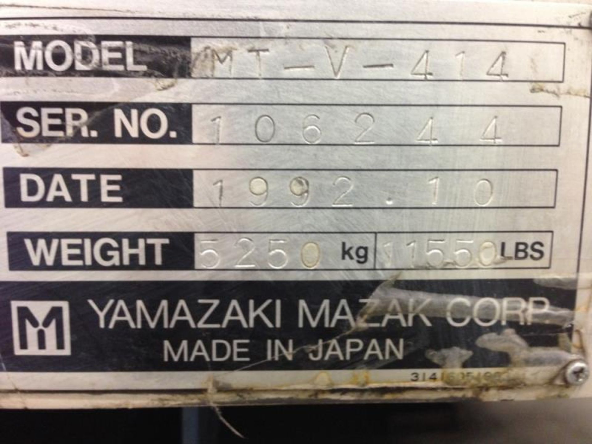 (New 1992) Mazak #MTV-414 Vert Machining Center - Image 9 of 9