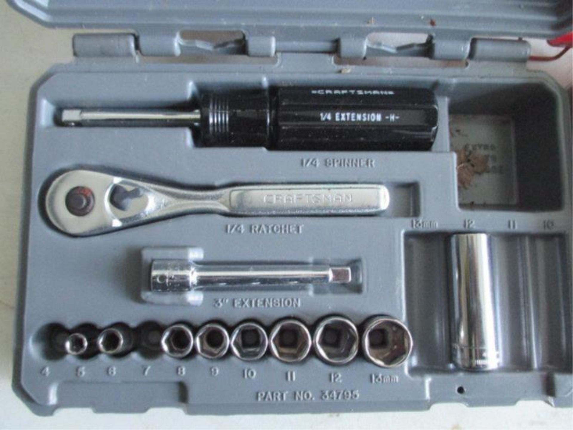 (4) Cases Asst Tool Sets - (1) Craftsman 12-pc Socket Wrench Set - New in Plastic, (1) Partial - Image 3 of 5