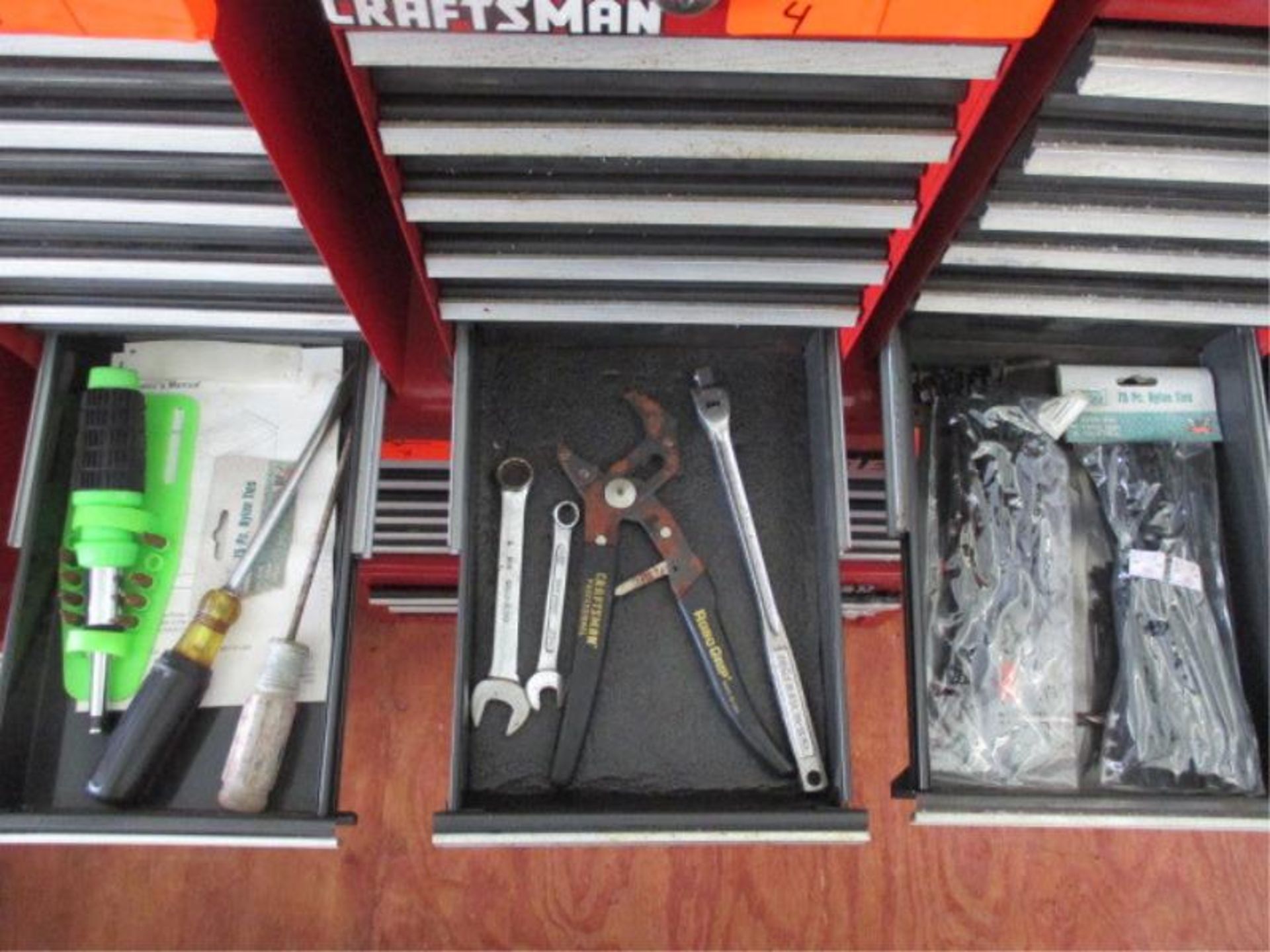 (3) Craftsman Small Tool Boxres, Red, 6 Drawers w/ Assorted Tools Including: Pliers, Screwdrivers, - Image 11 of 11