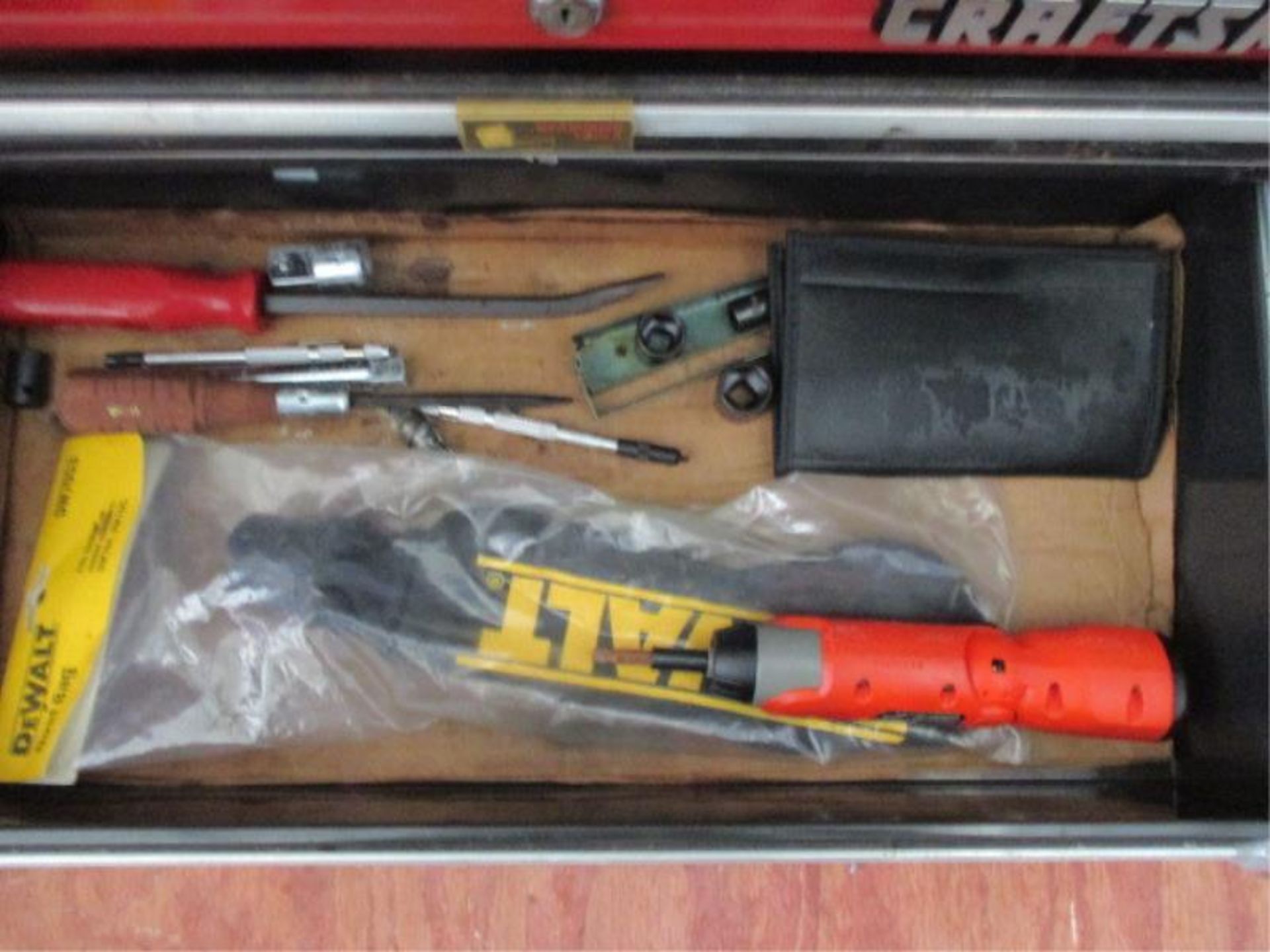 Craftsman Tool Box, Red, 2 Section, 11 Drawer, 1 Lift Top Cover w/ Assorted Tools Including: - Image 11 of 11