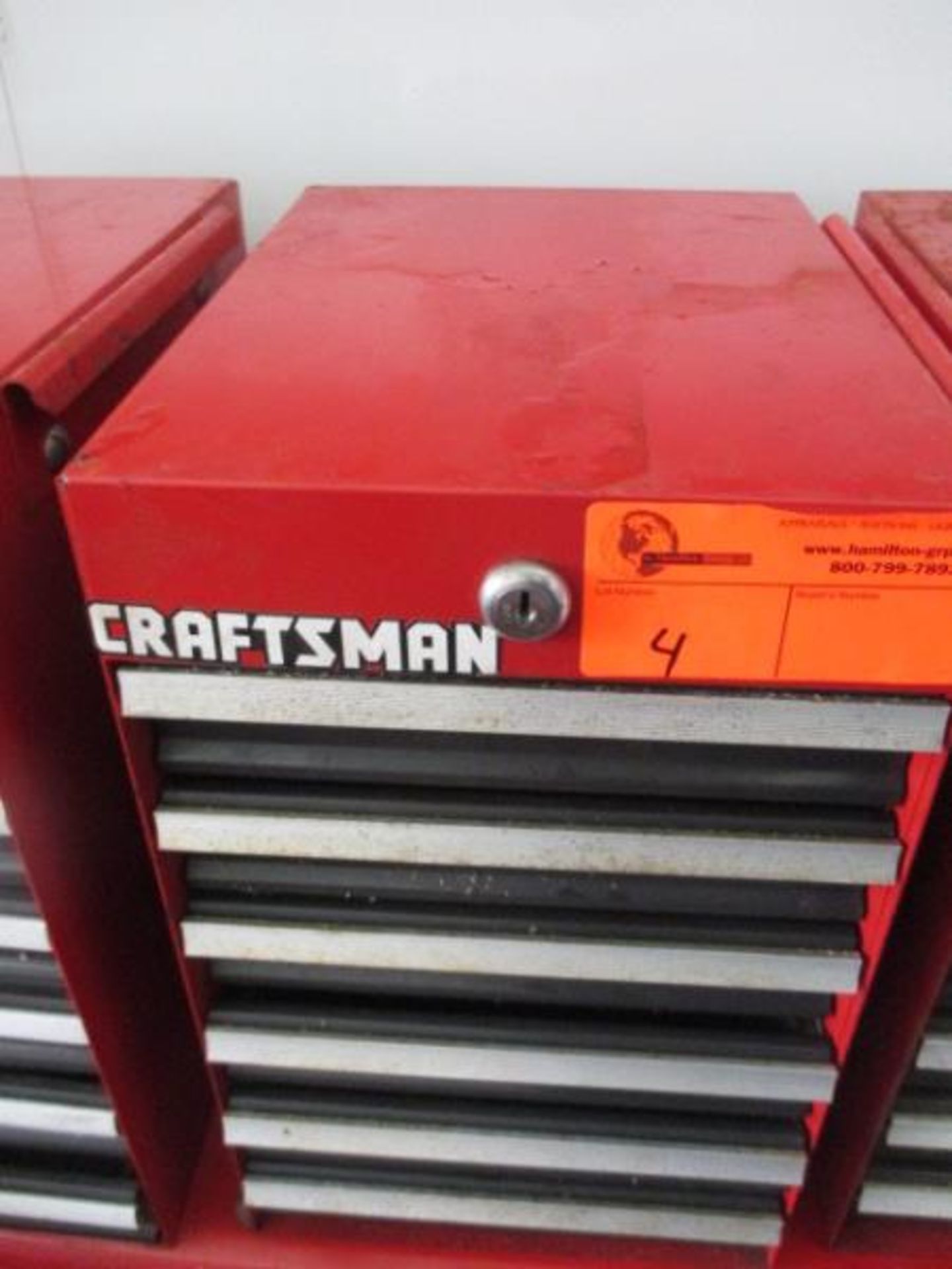 (3) Craftsman Small Tool Boxres, Red, 6 Drawers w/ Assorted Tools Including: Pliers, Screwdrivers, - Image 3 of 11