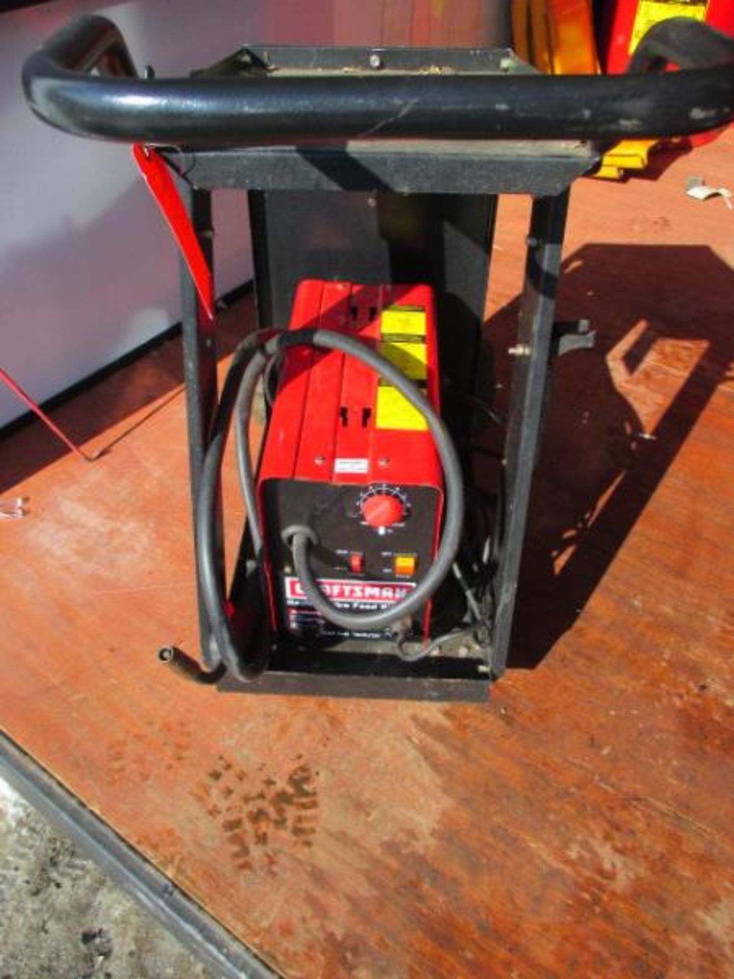 Craftsman Gasless Wire Feed Welder, Model: 20568, 120 Volt on Rolling Shop Cart 120 Volt on