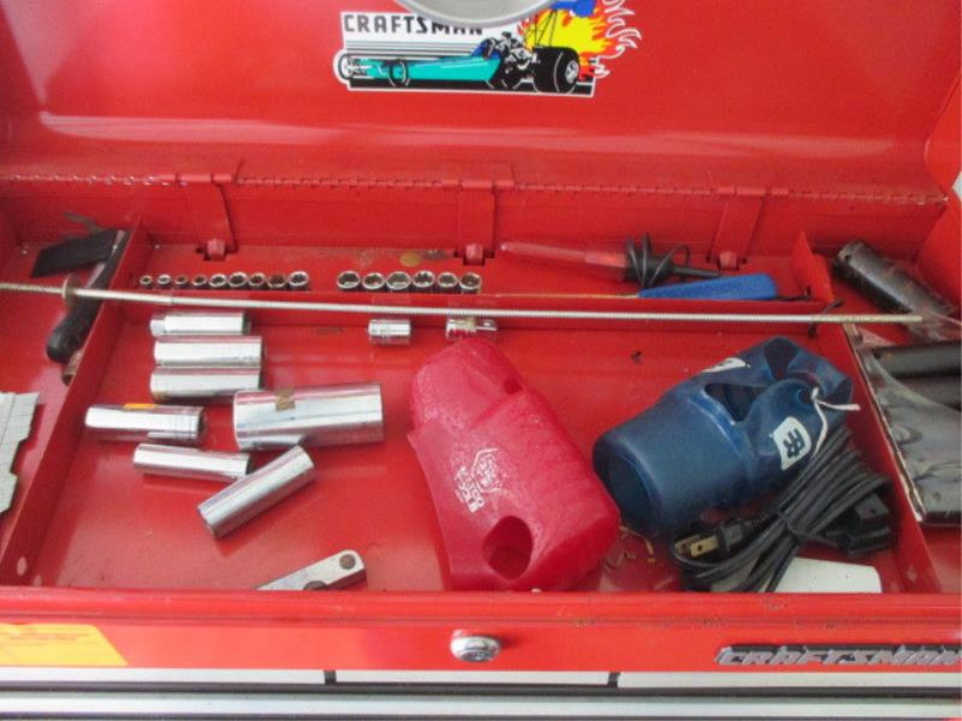 Craftsman Rolling Tool Box, Red, 3 Sections, 15 Drawers, Lower Lift Cover, Lift Top, Lockable w/ - Image 2 of 16