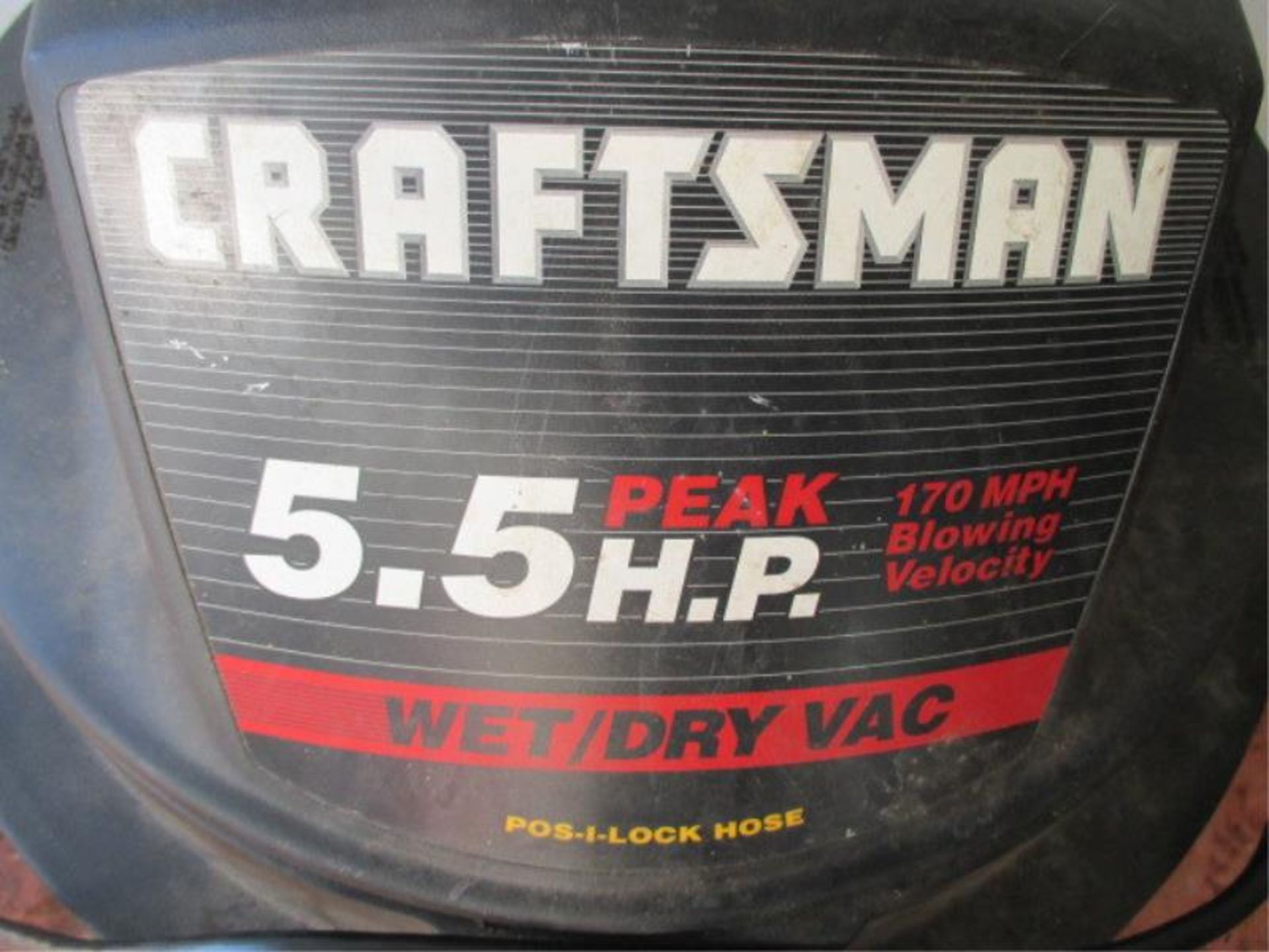 (2) Crafsman Wet / Dry Vac, (1) 5.5 Peak HP & (1) 5.75, 170 Blower MPH, Black, No Hose, No Wheel 5. - Image 2 of 5