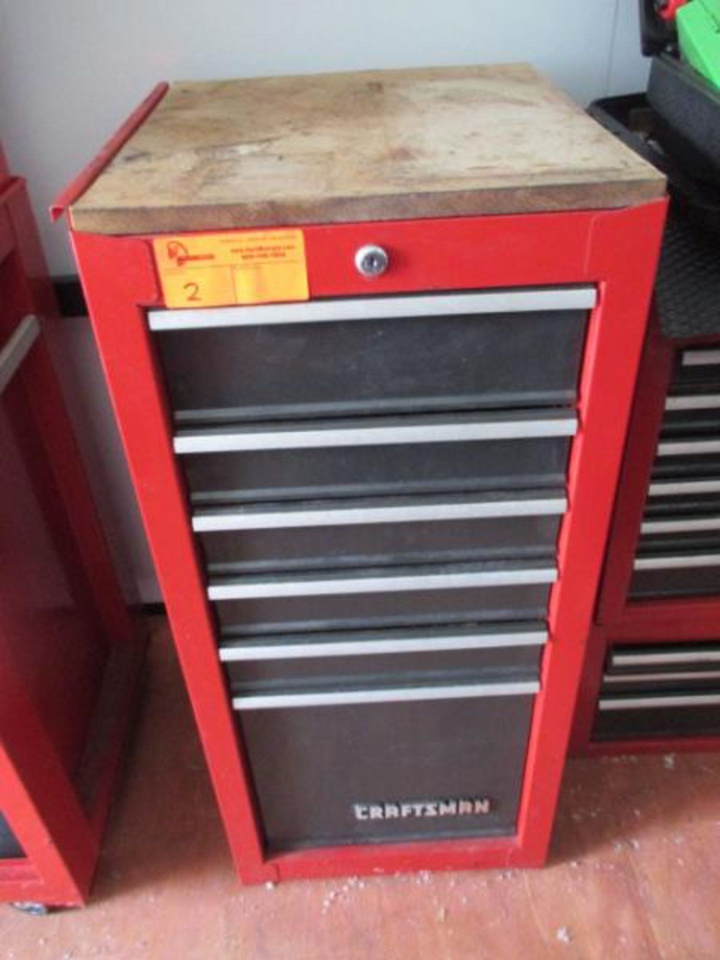 Craftsman Tool Box, Red, 6 Drawer w/ Assorted Tools Mostly Craftsman Including: Ball Peen Hammers,