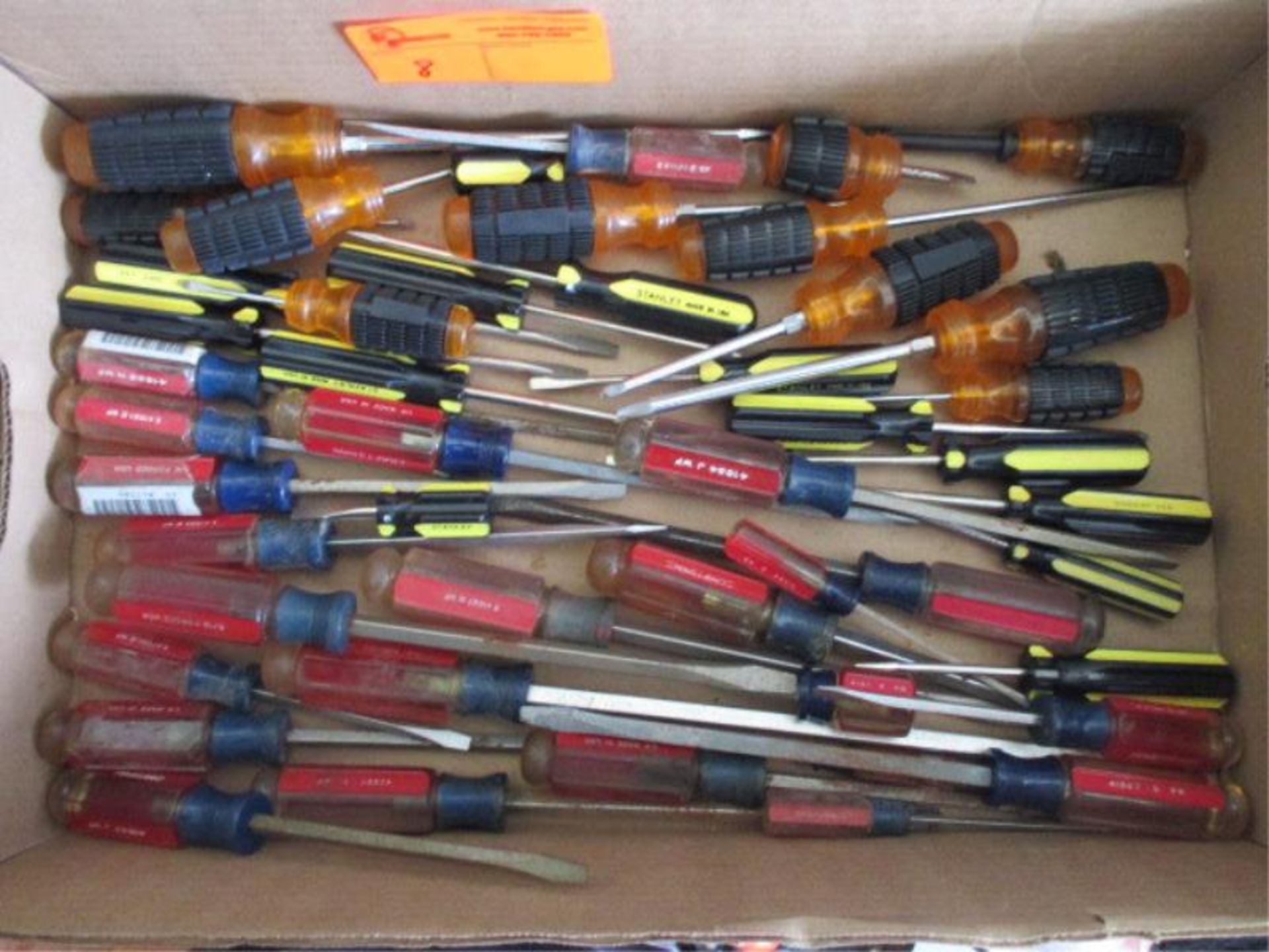 Lot Approx. (48) Assorted Screw Drivers, By Stanley, Craftsman, Etc Stanley, Craftsman, Etc