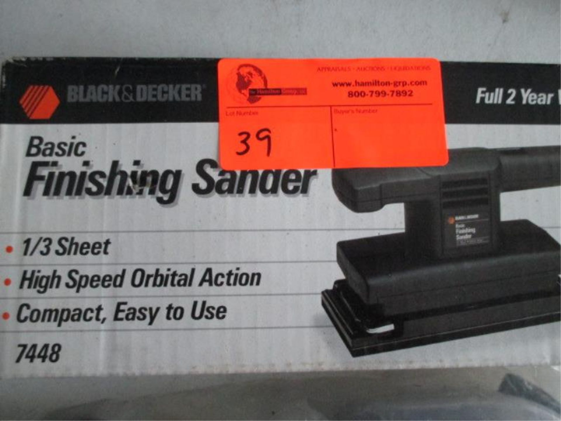 (2) Sanders - (1) Finishing Sander, By Black & Decker, New in Box, (1) Sanborn Air Accessories, - Image 2 of 6