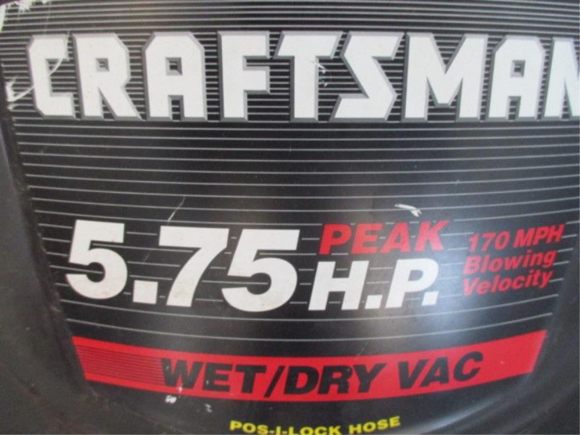 Crafsman Wet / Dry Vac, 16 Gallon, 5.75 HP, 170 Blower MPH, No Hose Blower MPH, No Hose - Image 2 of 5