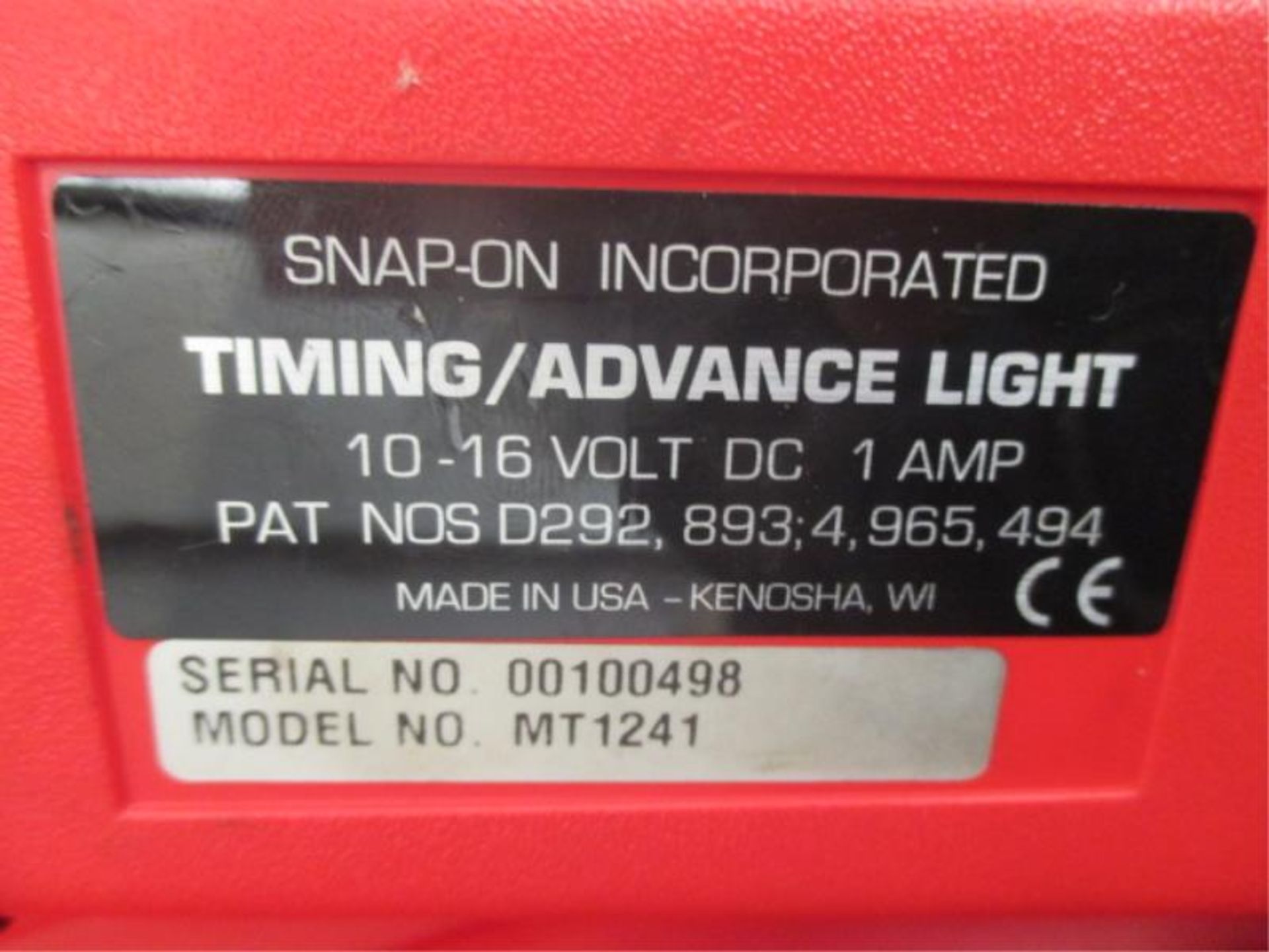 Timing / Advance Light, Snap-On, Model: MT1241, SN: 00100498 in Red Case SN: 00100498 in Red Case - Image 3 of 7