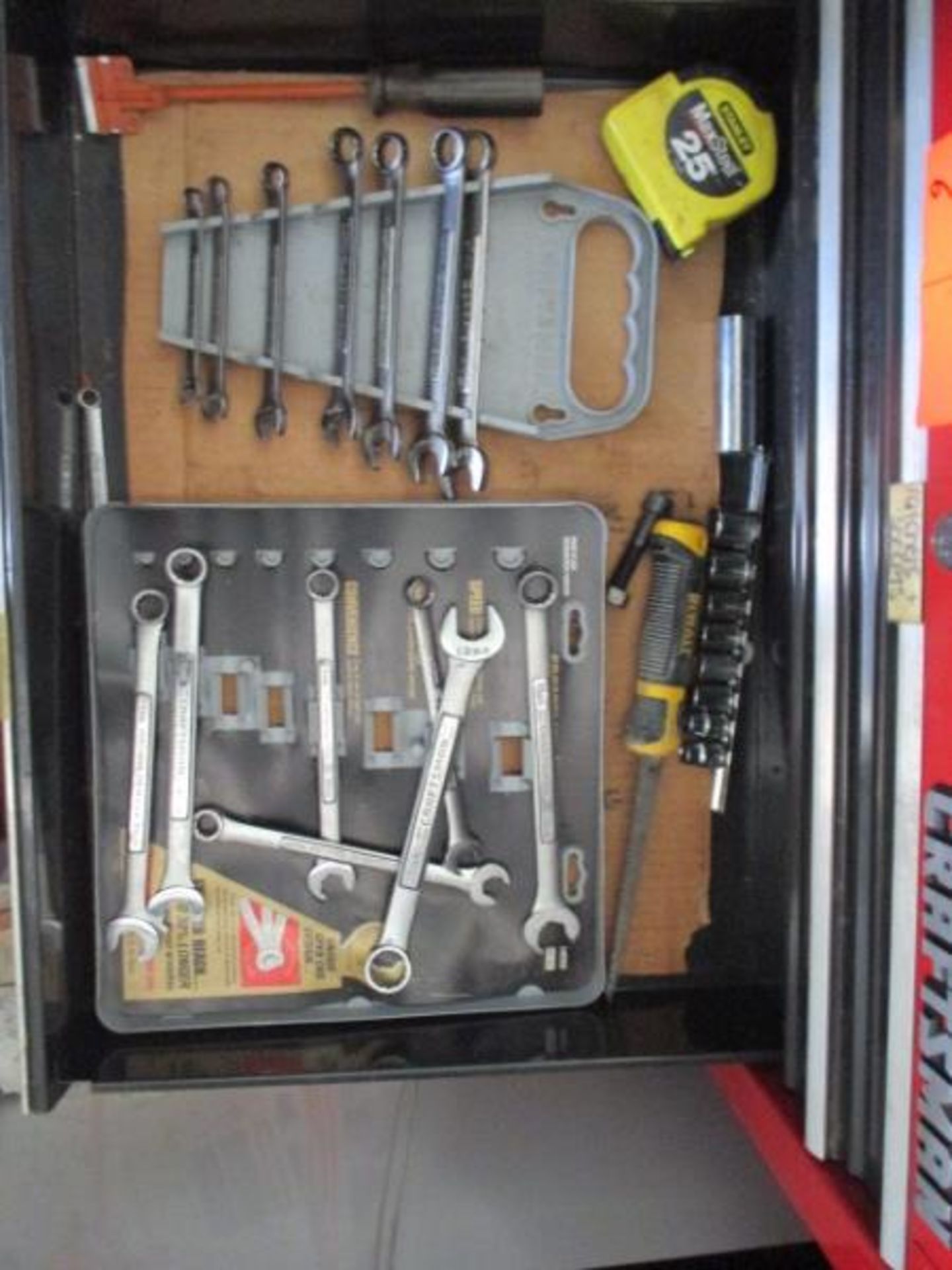 Craftsmam Rolling Tool Box, Red, 5 Drawer w/ Assorted Tools Including: Rivet Gun, Ball Peen Hammers, - Image 3 of 5