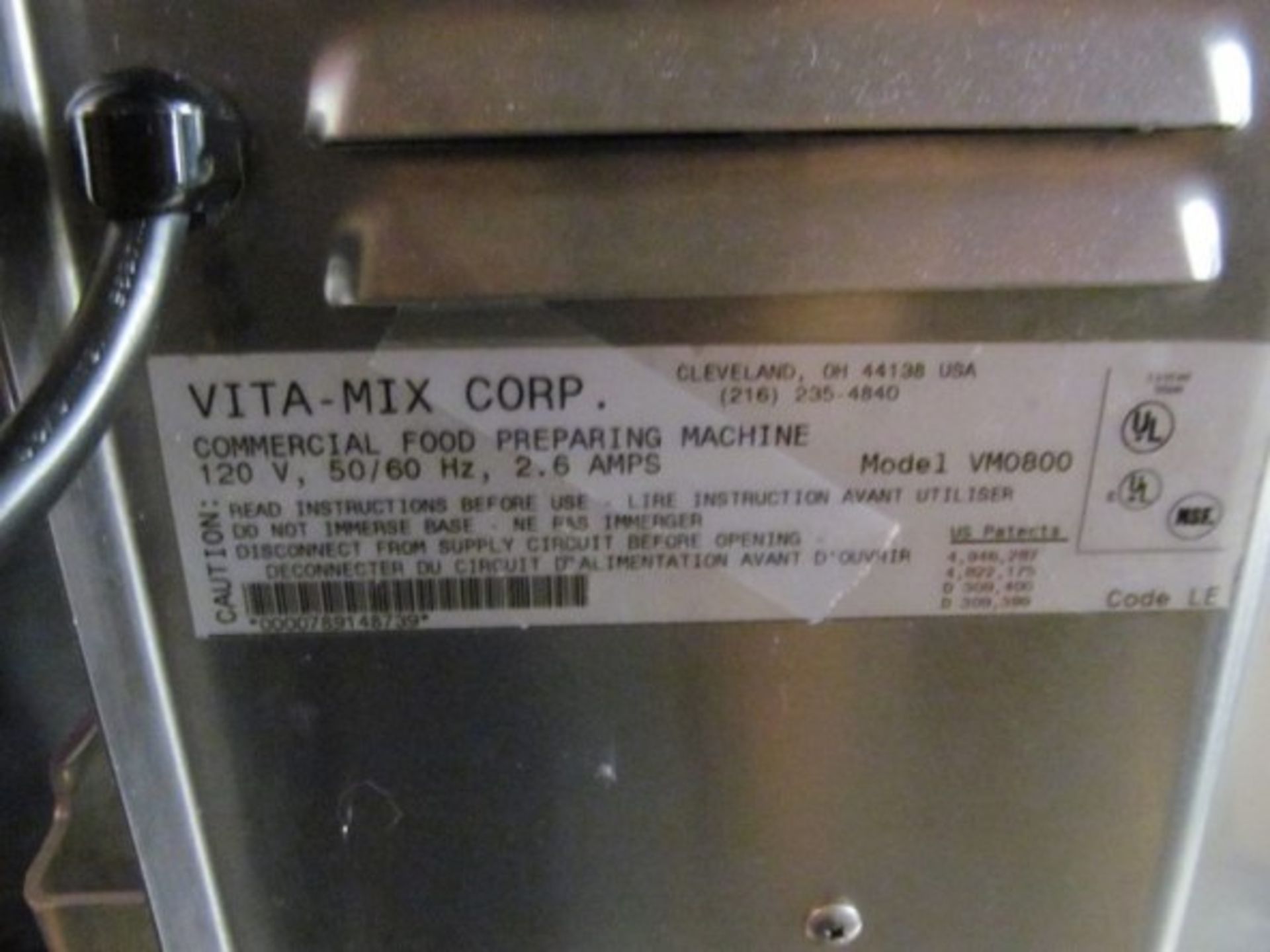 Vitamix Shake Mixer Model:VMO800 - Image 4 of 6