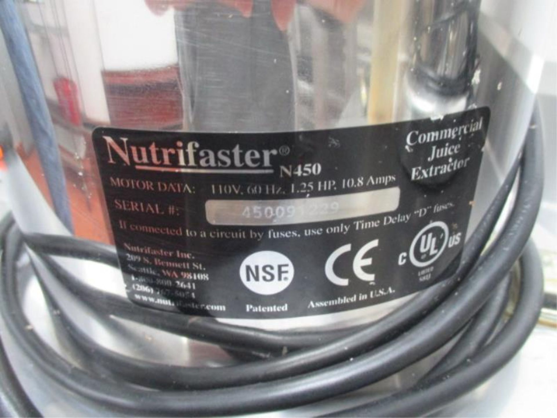 Juice Extractor, Model: Nutrifaster N450, SN: - Image 2 of 4