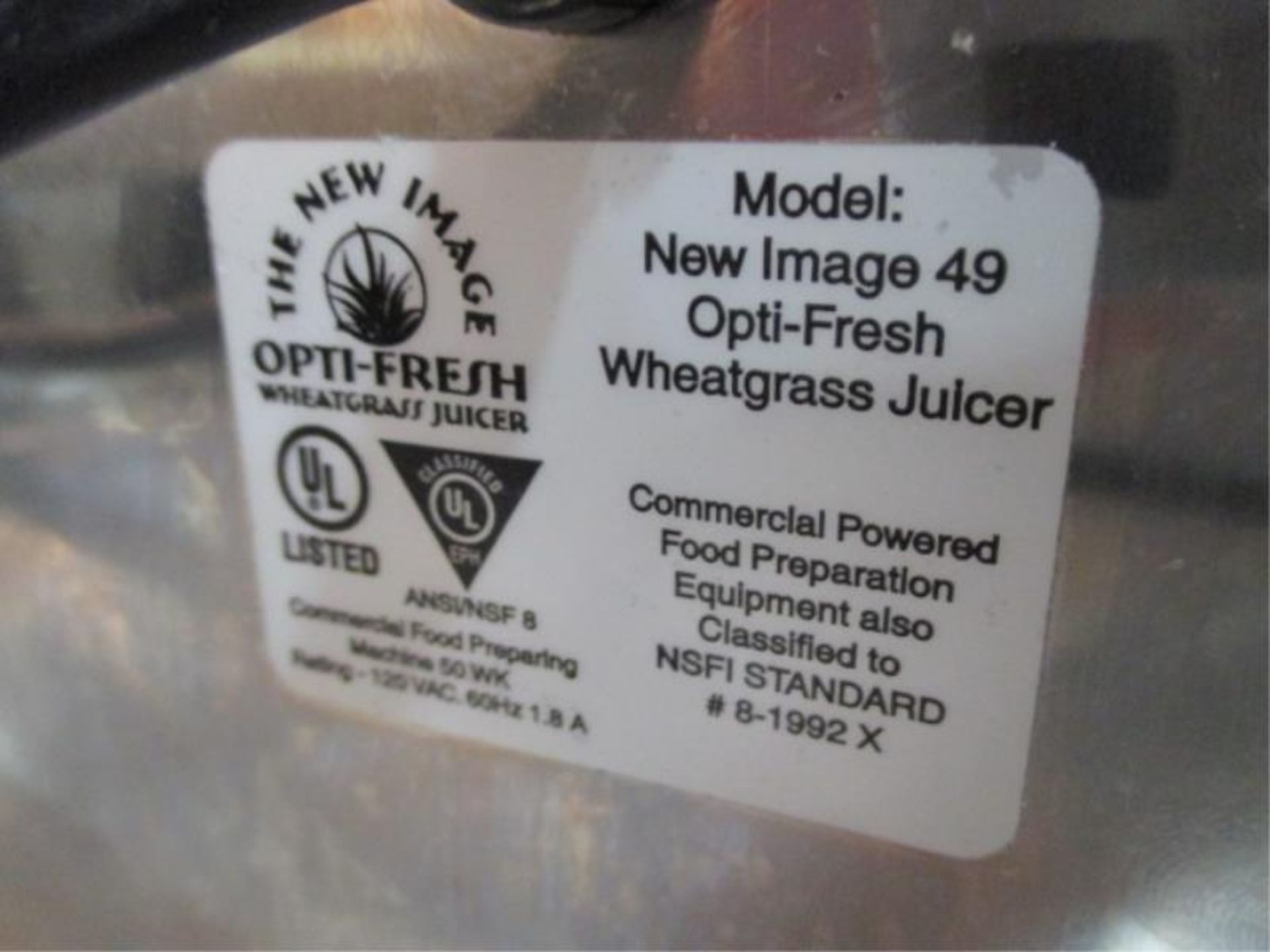 Wheat Grass Juicer, Opti-Fresh, Model: New Image - Image 3 of 3