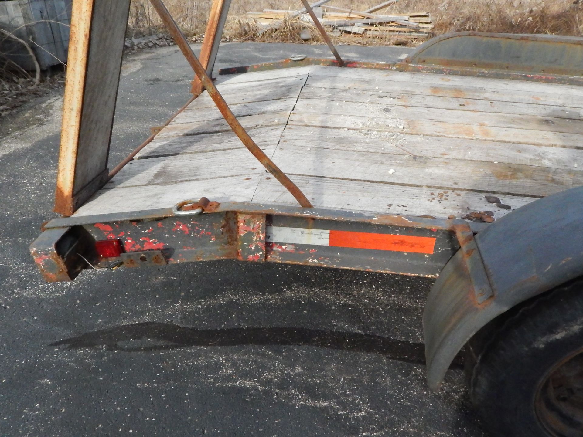 Tandem Axle Utility Trailer, 14 ft. Overall Length, 12 ft. Deck, 2 ft. Beavertail, Ramps, 72 in - Image 7 of 8