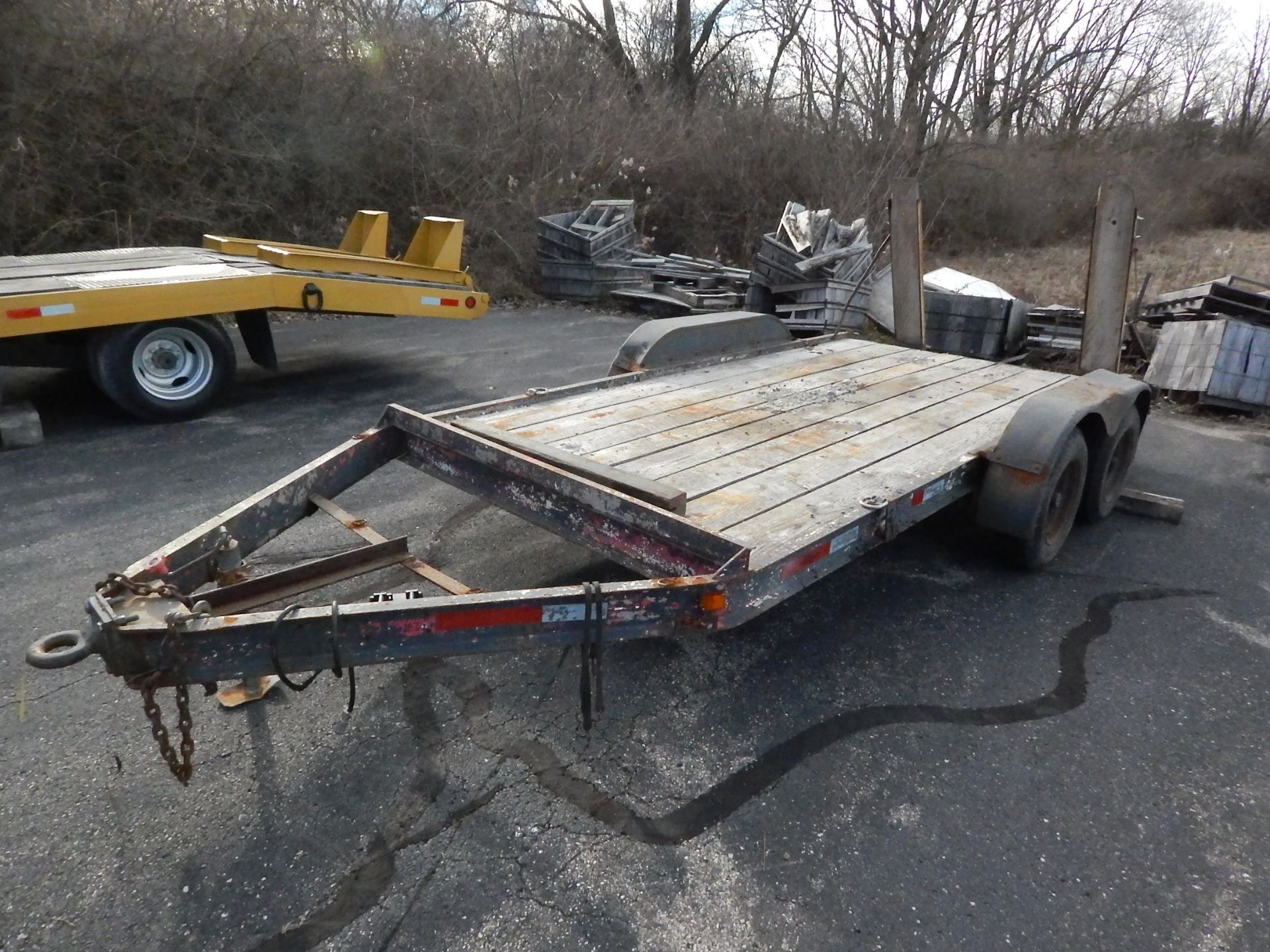 Tandem Axle Utility Trailer, 14 ft. Overall Length, 12 ft. Deck, 2 ft. Beavertail, Ramps, 72 in - Image 2 of 8