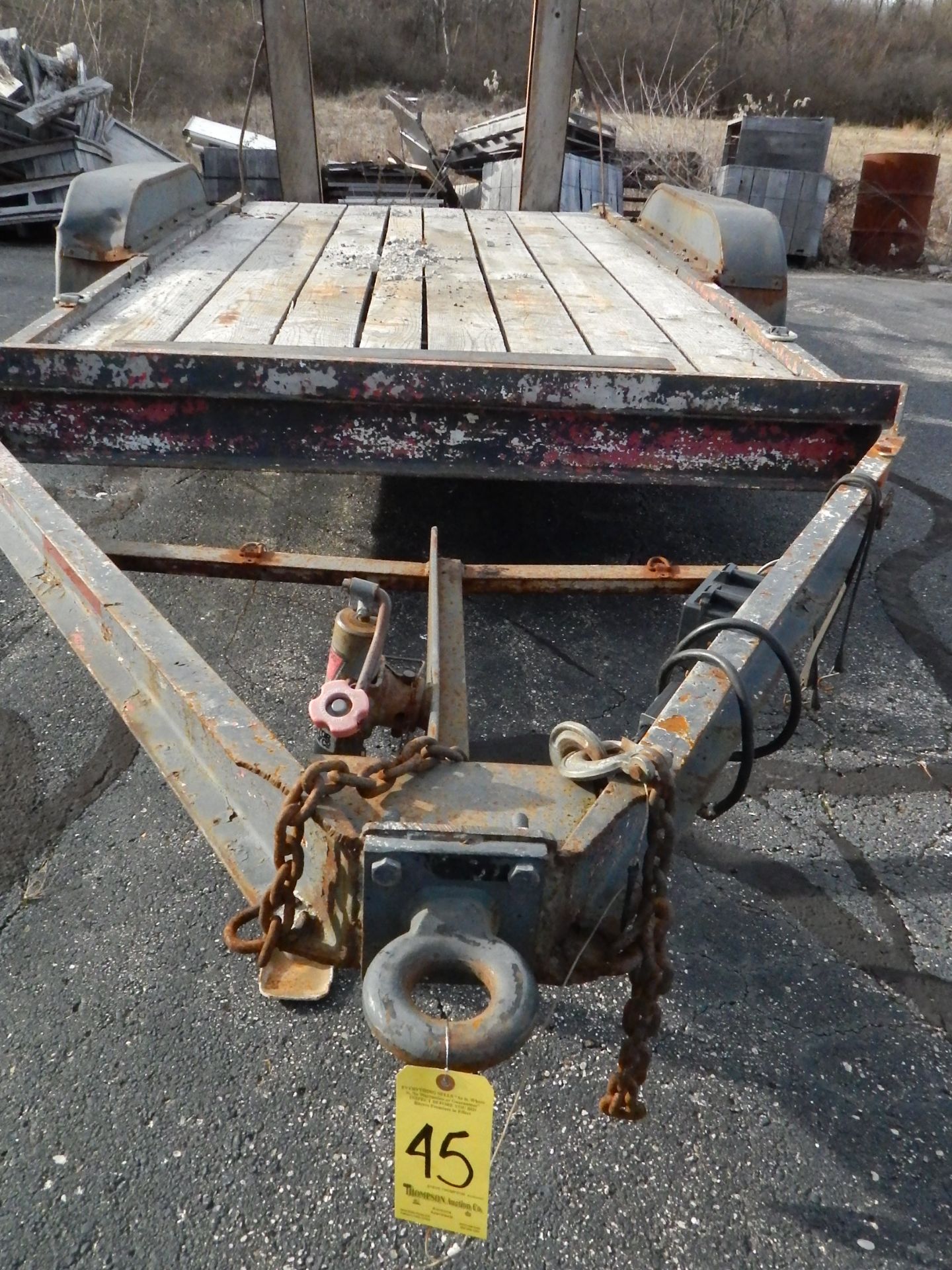 Tandem Axle Utility Trailer, 14 ft. Overall Length, 12 ft. Deck, 2 ft. Beavertail, Ramps, 72 in - Image 8 of 8
