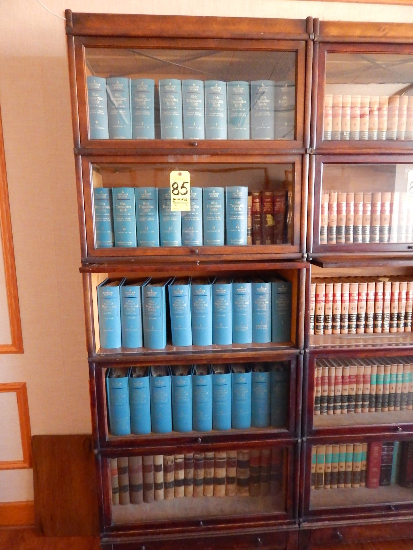 Globe-Wernicke Co. Sectional Bookcase, Standard E-13 1/2  Unit, Pattern 113, 398 1/2 grade, (5)