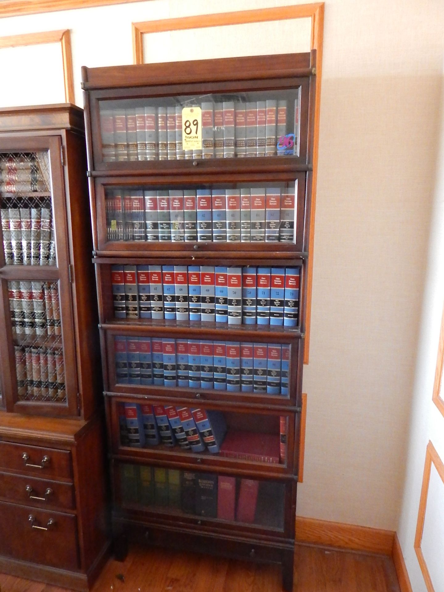 Globe-Wernicke Co. Sectional Bookcase, Standard D-10 1/4 Unit, Pattern 110, 598 1/2 grade, (5)