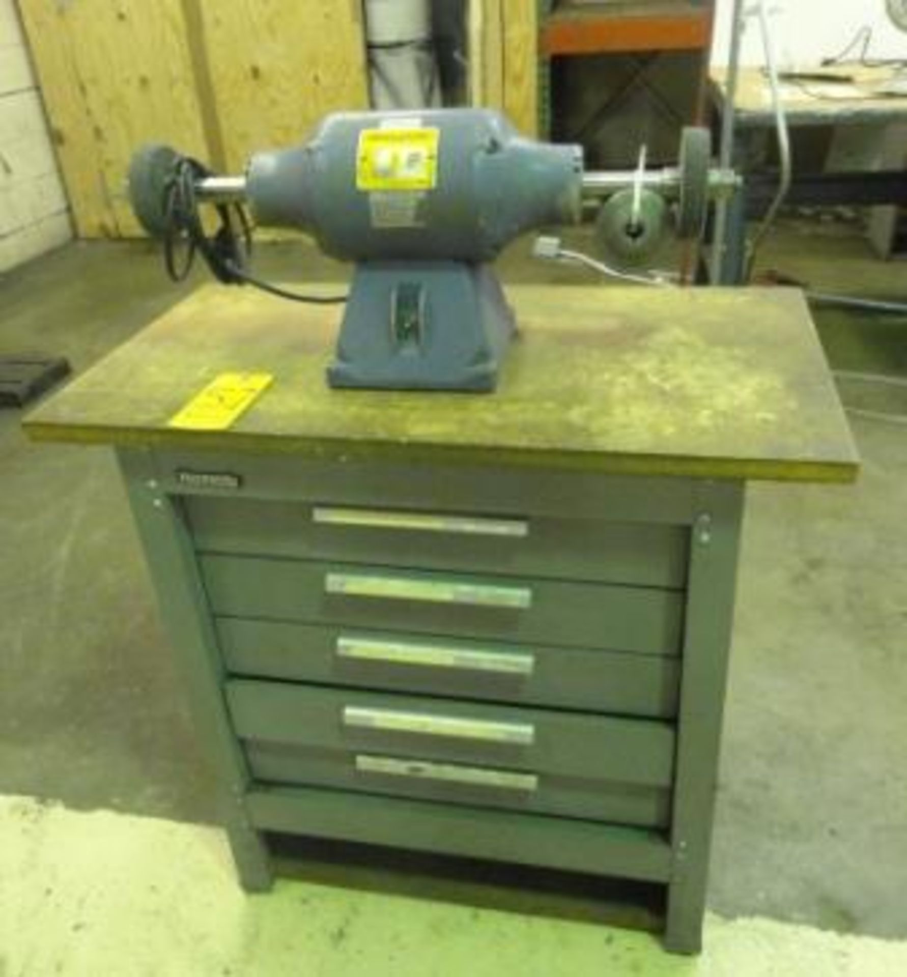 Kennedy 5-Drawer Work Bench with Baldor Double End Buffer, Model 333B