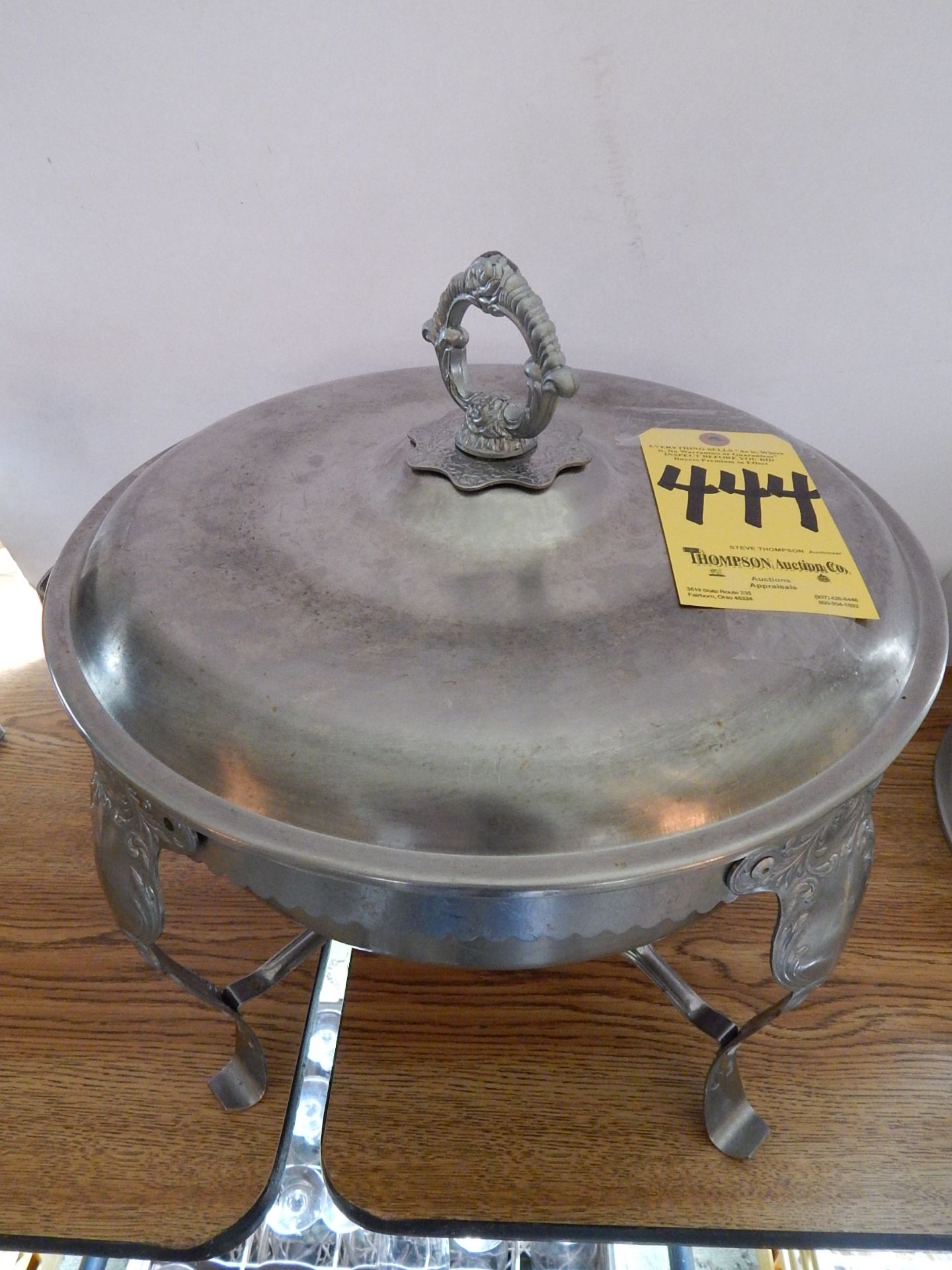 Chafing Dish w/ Ornamental Legs, Round