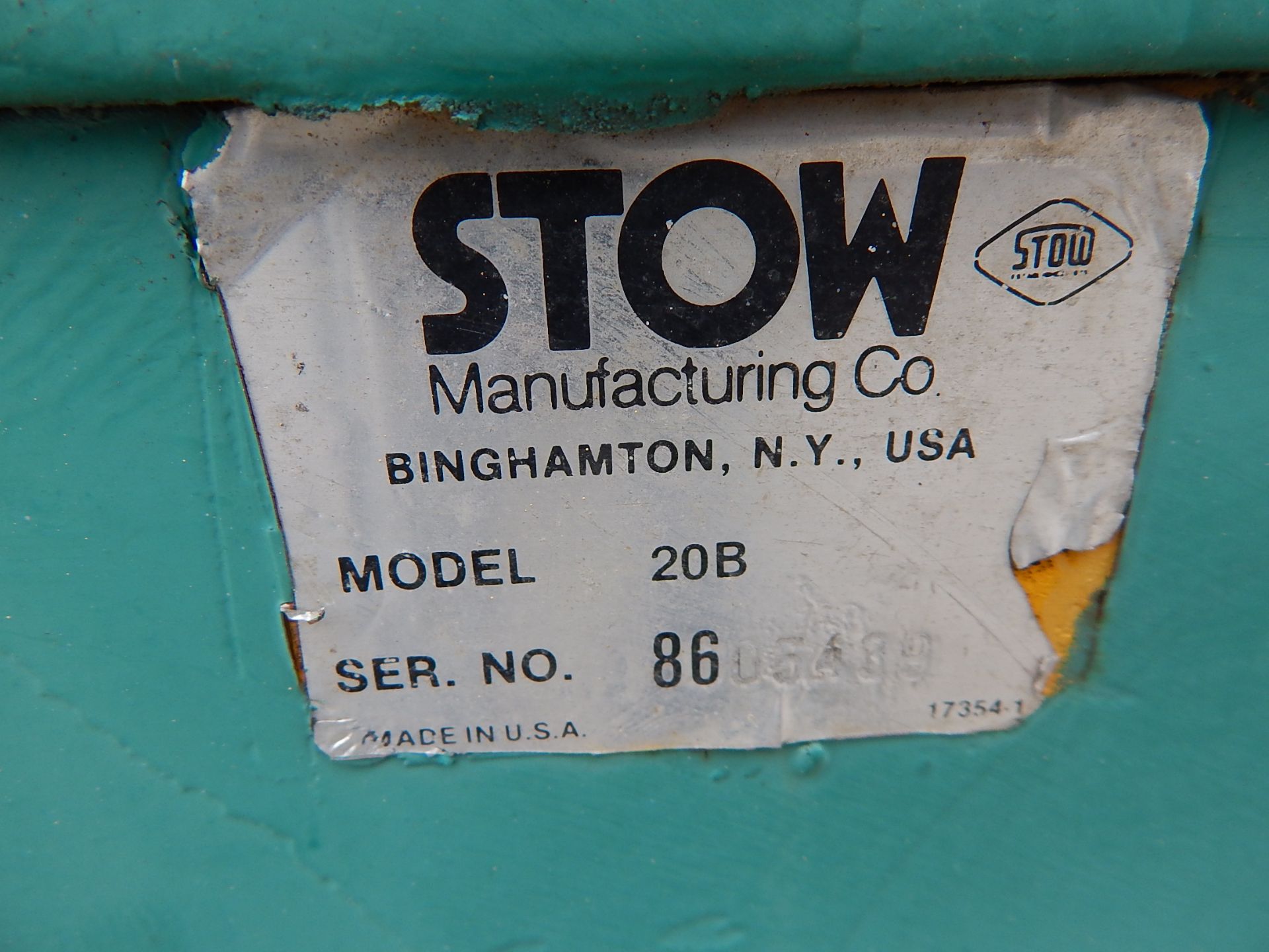 Stow Model 20 B Gas-Powered Mortar Mixer s/n 8605439, Briggs & Stratton 7 HP Engine - Image 5 of 5