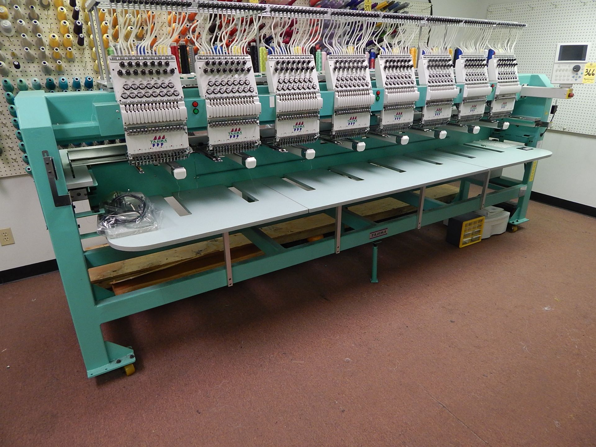 TAJIMA Electronic Multi Head Automatic Embroidery Machine, Model TFMX-IIC1508, (8) Sewing Heads with