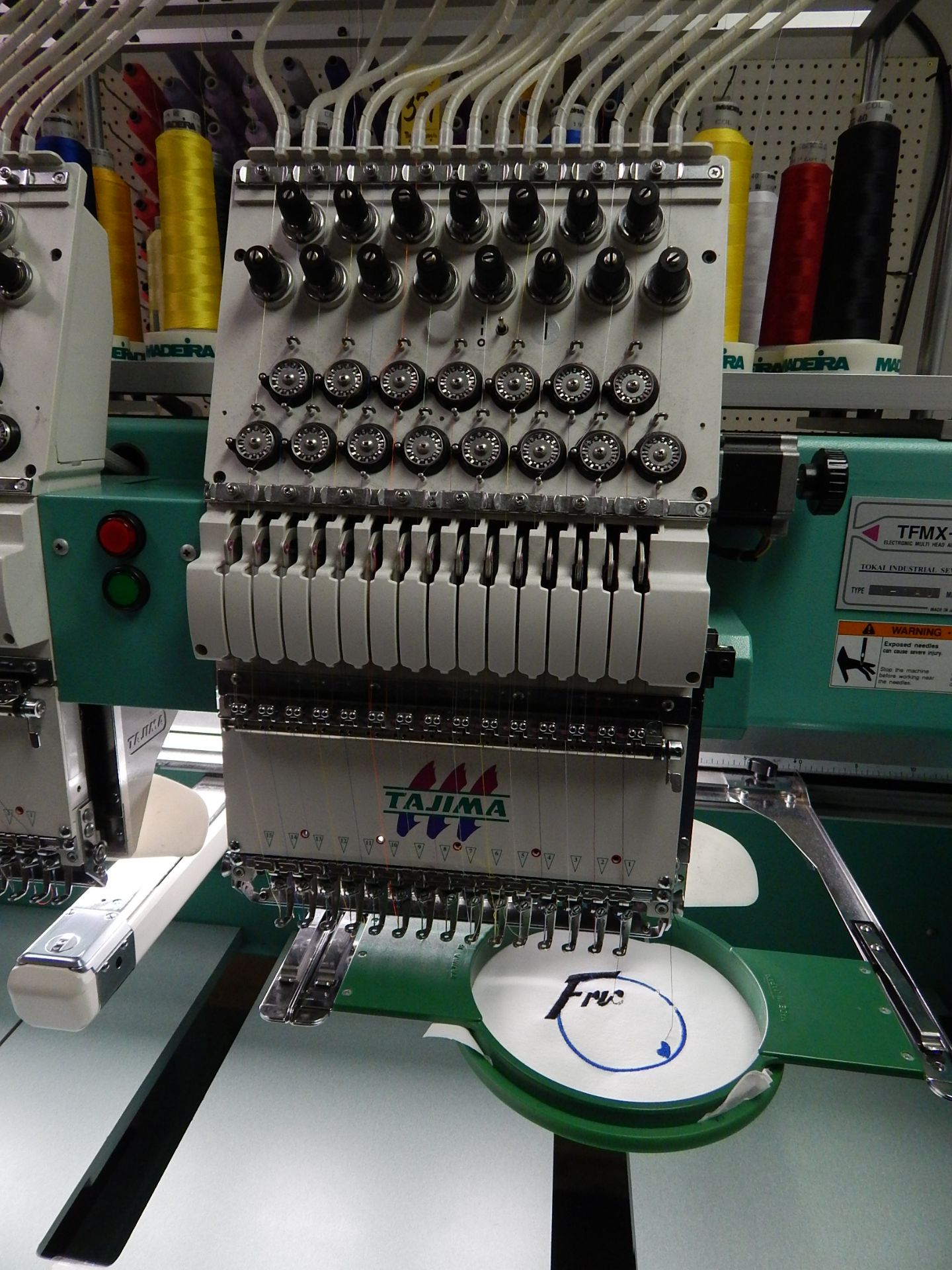 TAJIMA Electronic Multi Head Automatic Embroidery Machine, Model TFMX-IIC1508, (8) Sewing Heads with - Image 3 of 11