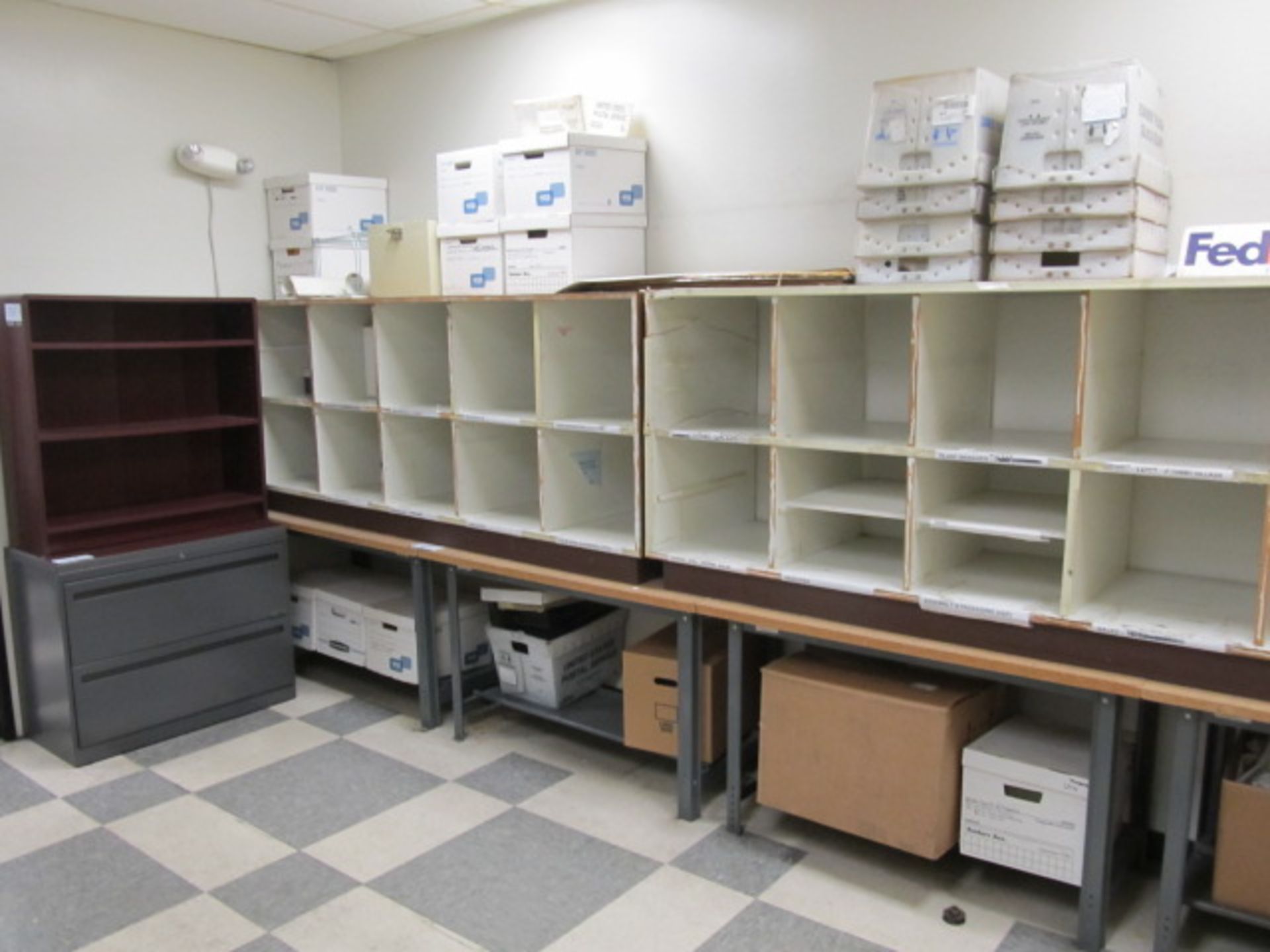 Lot Contents Of Office, (1) Metal Desk, (2) Metal 2 Drawer Lateral File Cabinets, (1) IBM - Image 3 of 3