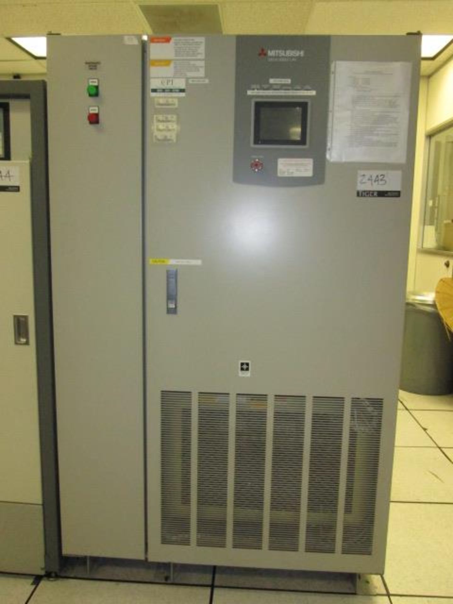 Mitsubishi 2033a Series UPS, w/ Battery Cabinet. **PLEASE NOTE: Only Available for Pickup on 9/