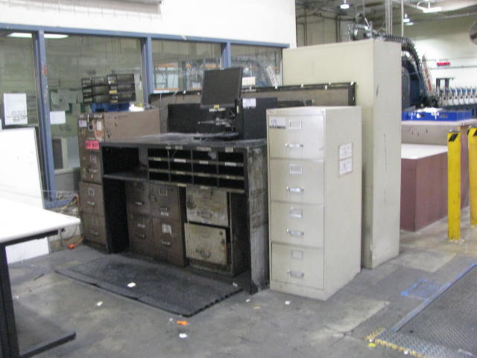 Lot Offices Consisting of Desk, Utility Cabinet, File Cabinet, Chair, & (2) Lenova PC's. Asset - Image 2 of 2