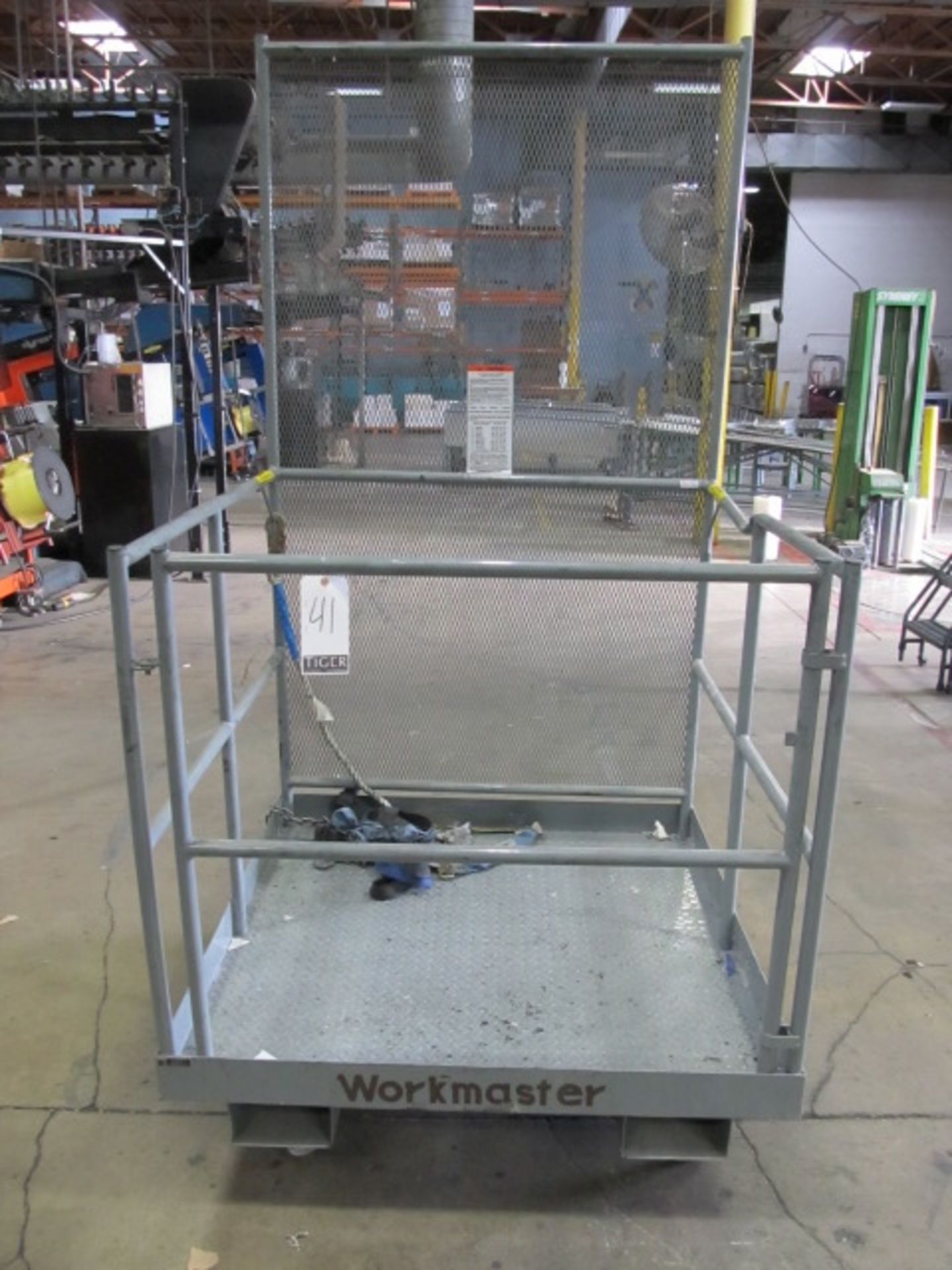 Cotterman Workmaster 1000lb Capacity Fork Lift Man Cage. Asset Location: West Warehouse, Site