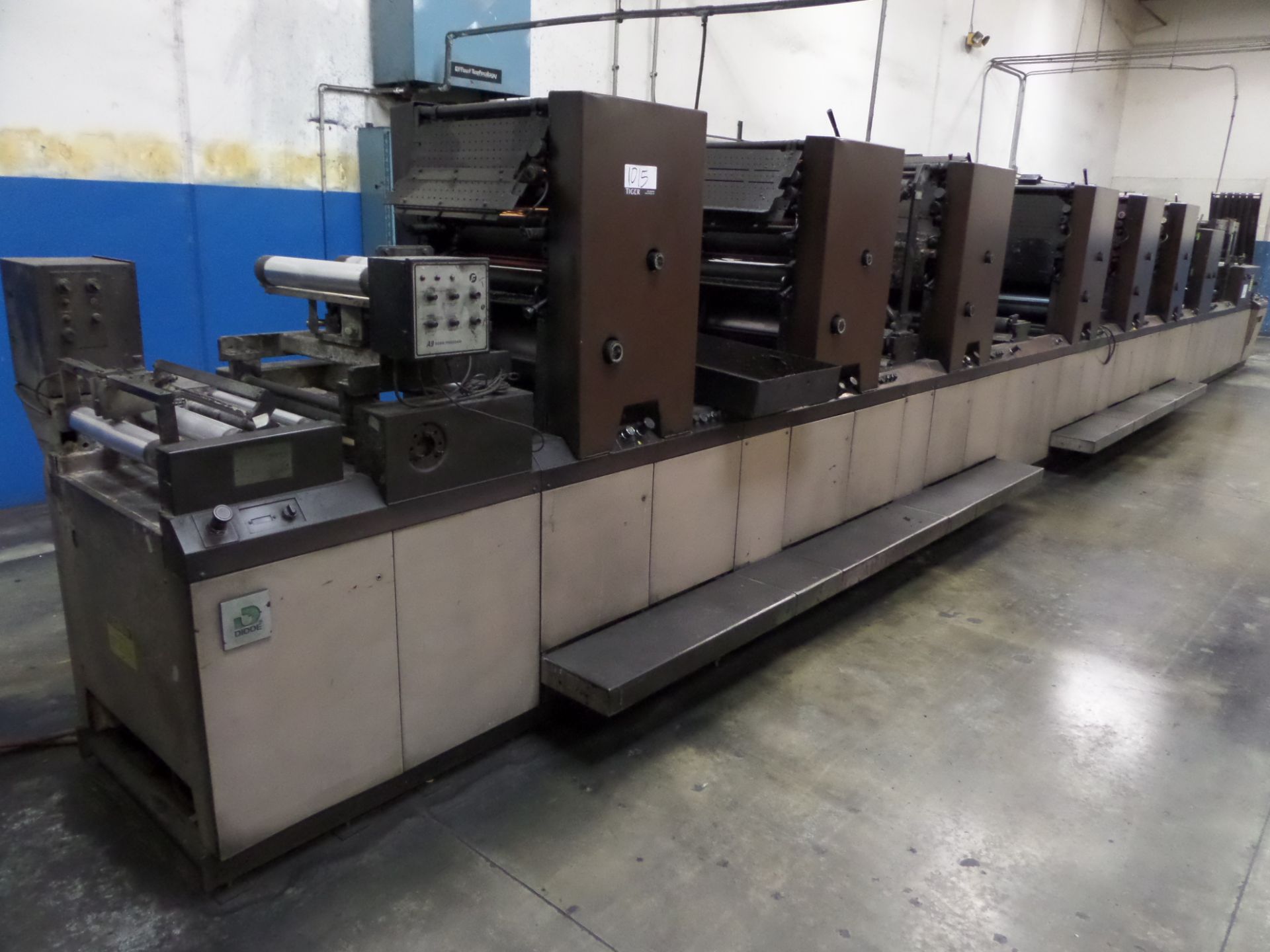 Diddle 860 22in x 17.5in Mini Web Press Line Consisting of Martin Splicer, (6) Printing Units, (1) - Image 3 of 12