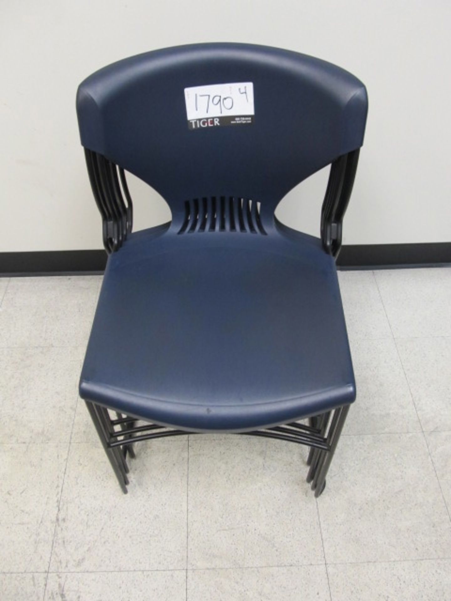 Plastic Metal Frame Sleigh Bottom Chairs Asset Location: Front Offices, Site Location: Mira Loma,
