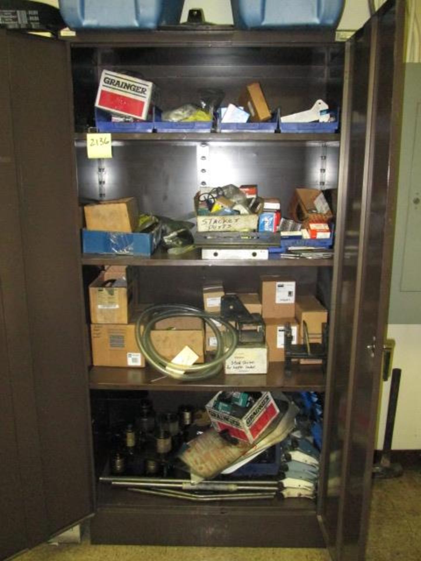 Lot Contents Of (1) Metal Storage Cabinet Consisting Of Assorted STI Stacker And Trim Parts, - Image 2 of 2